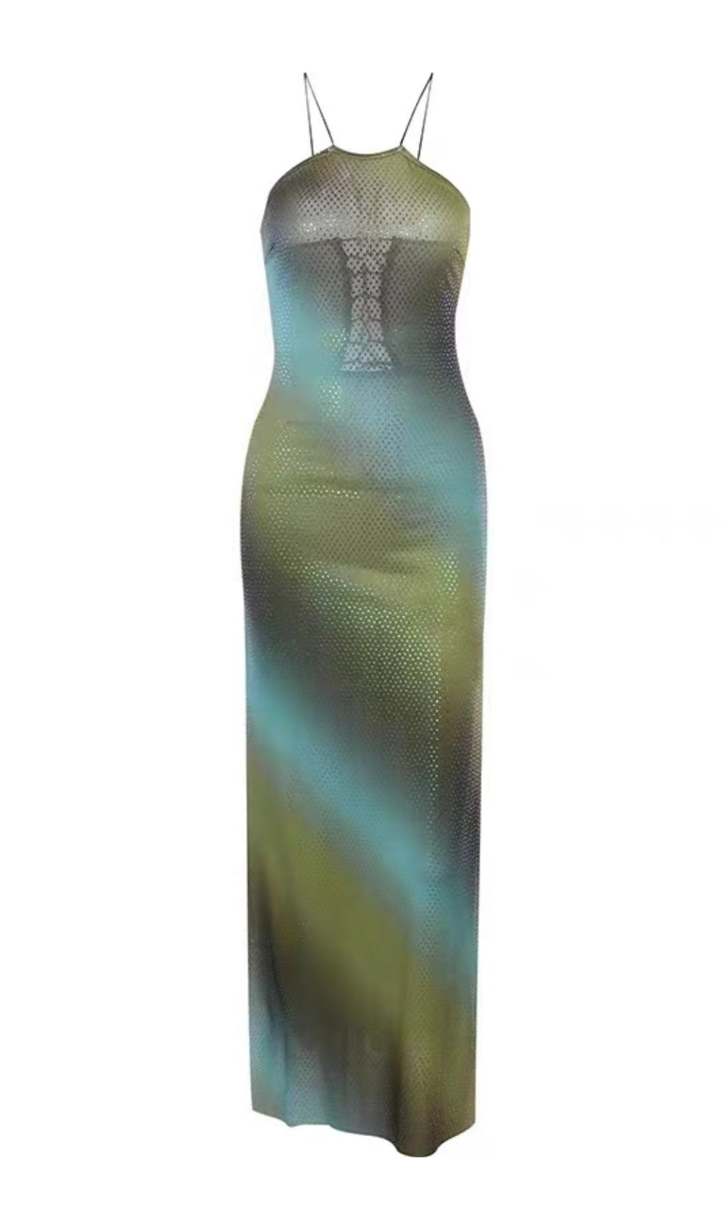 Halterneck Glitter Maxi Dress
