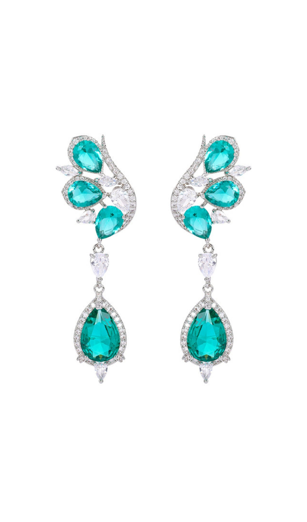 DIAMOND BUTTERFLY TOPAZ EARRINGS