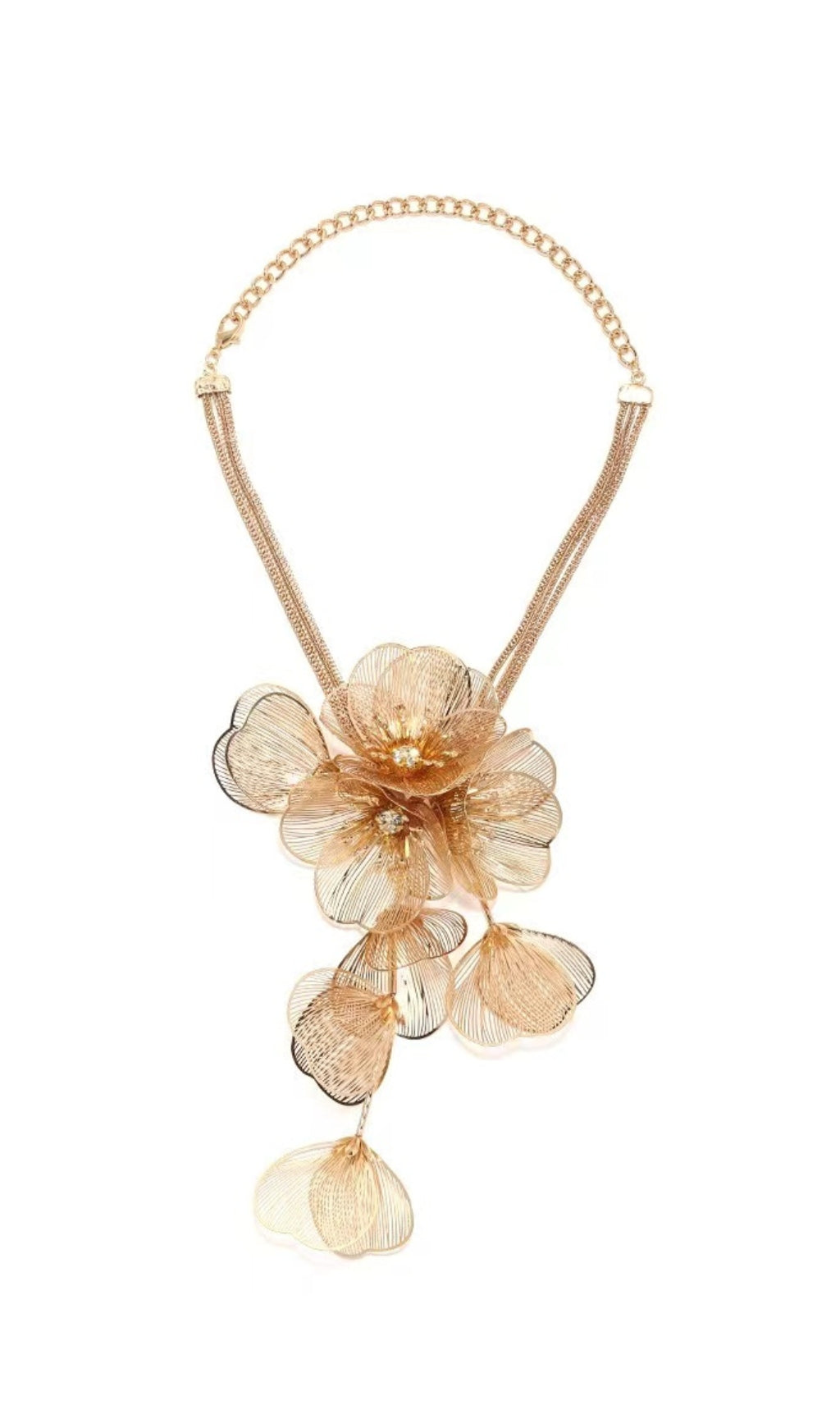 GLOD ALLOY FLOWER CHOKER