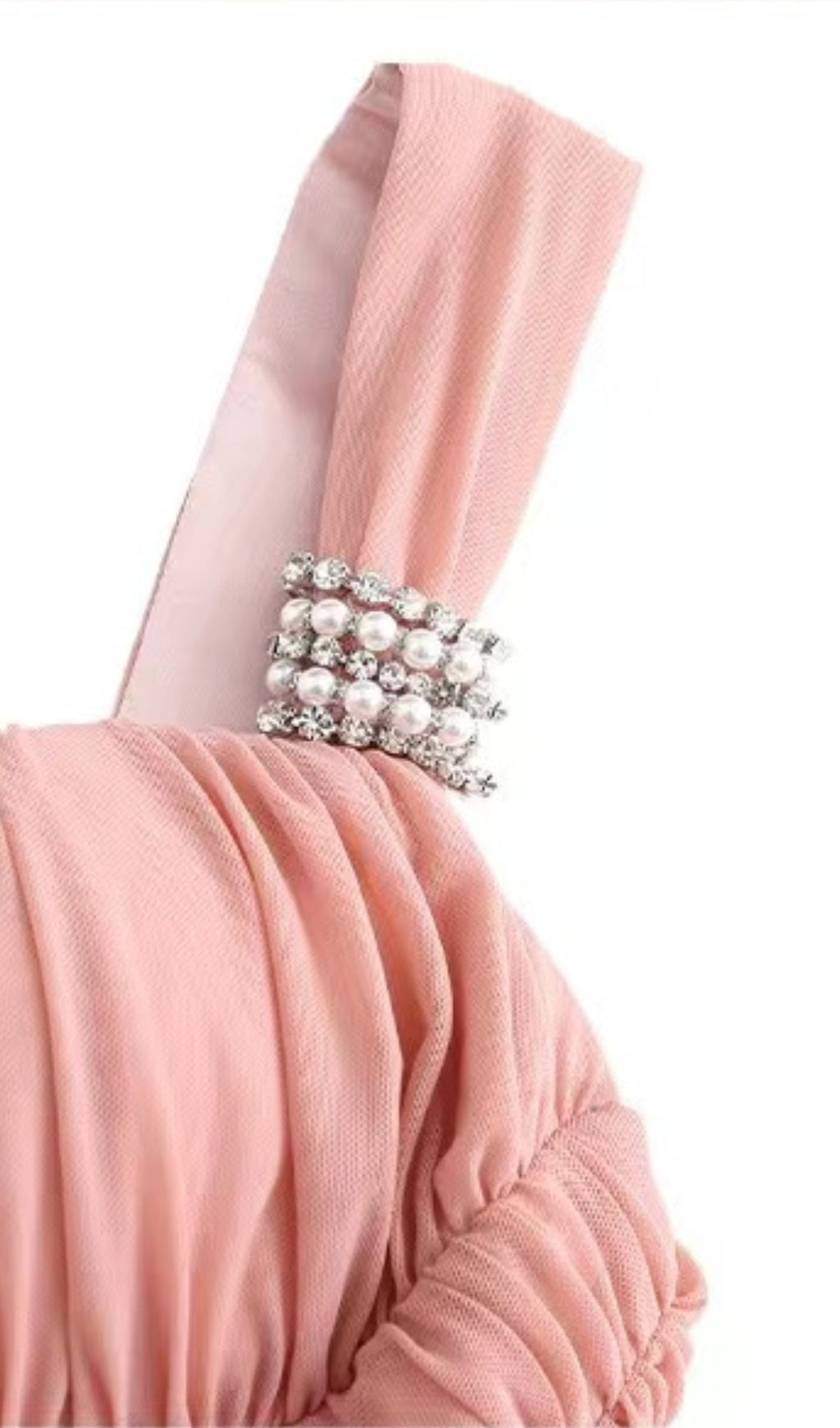 BOW DETAIL PLEATED MINI DRESS WITH GLOVES IN PINK