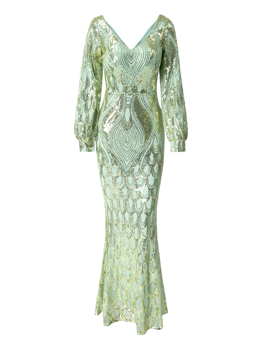 Mermaid Sequin Prom Dress