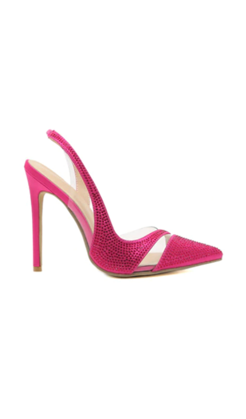 CRYSTAL HEELS IN HOT PINK