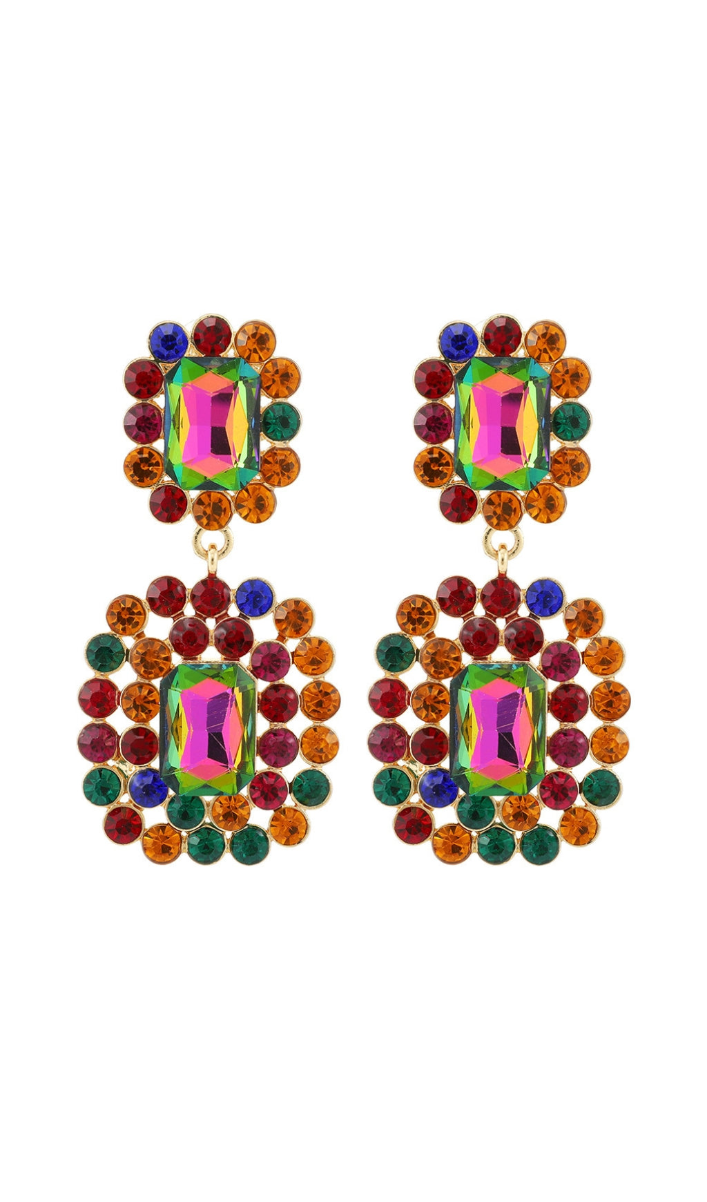 LAYNE RHINESTONE GEM DROP EARRINGS