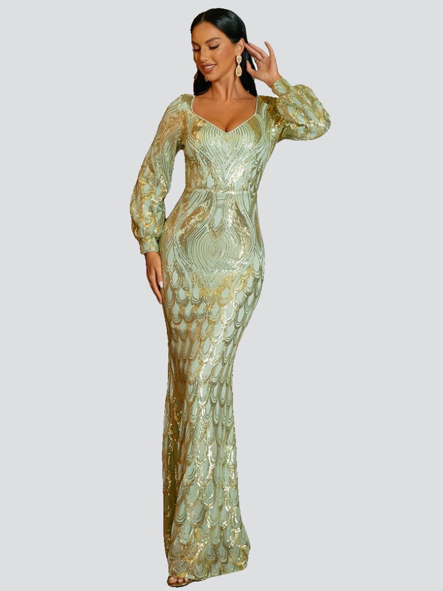 Mermaid Sequin Prom Dress