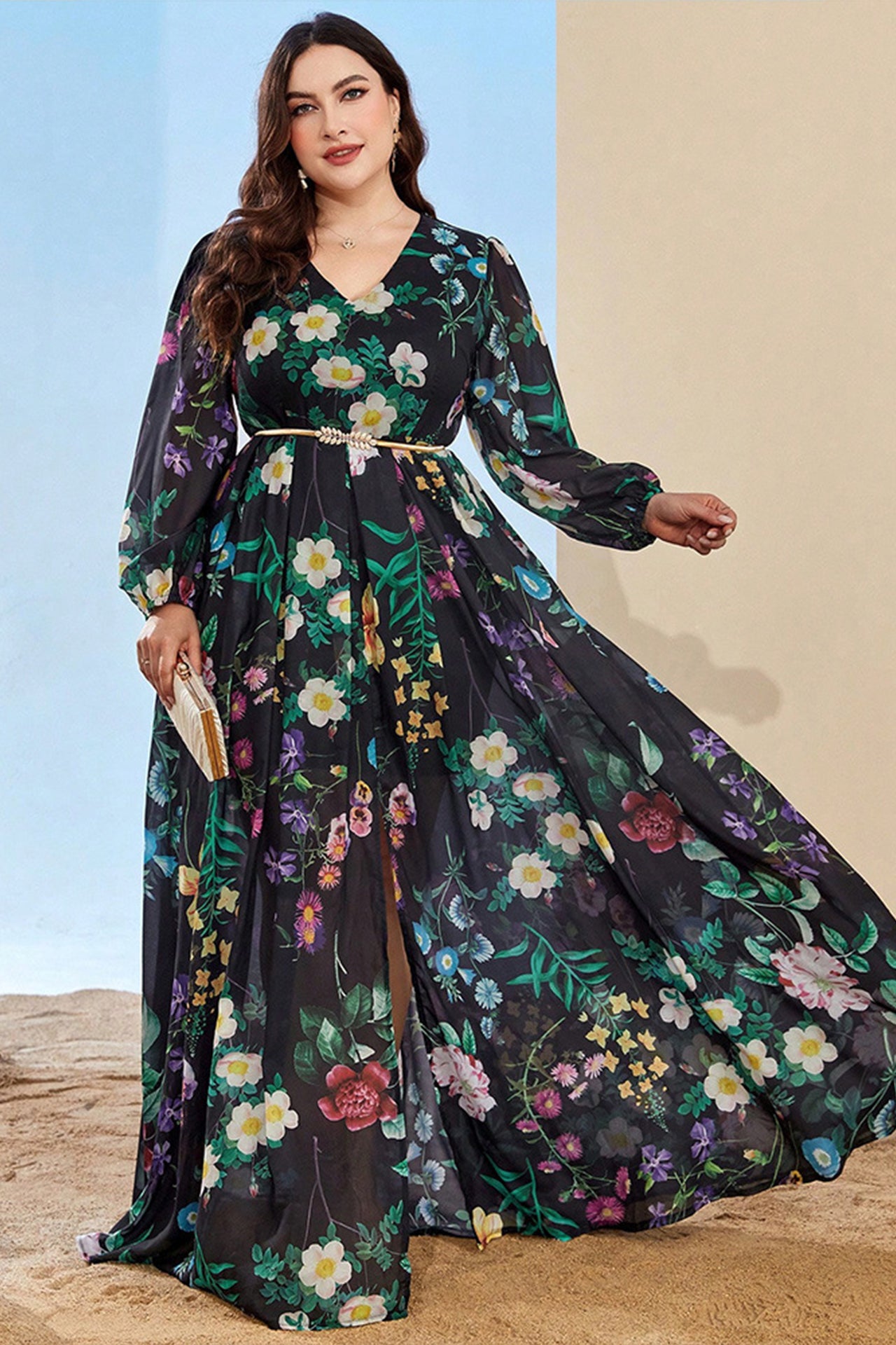 Elodie Chiffon Maxi Dress
