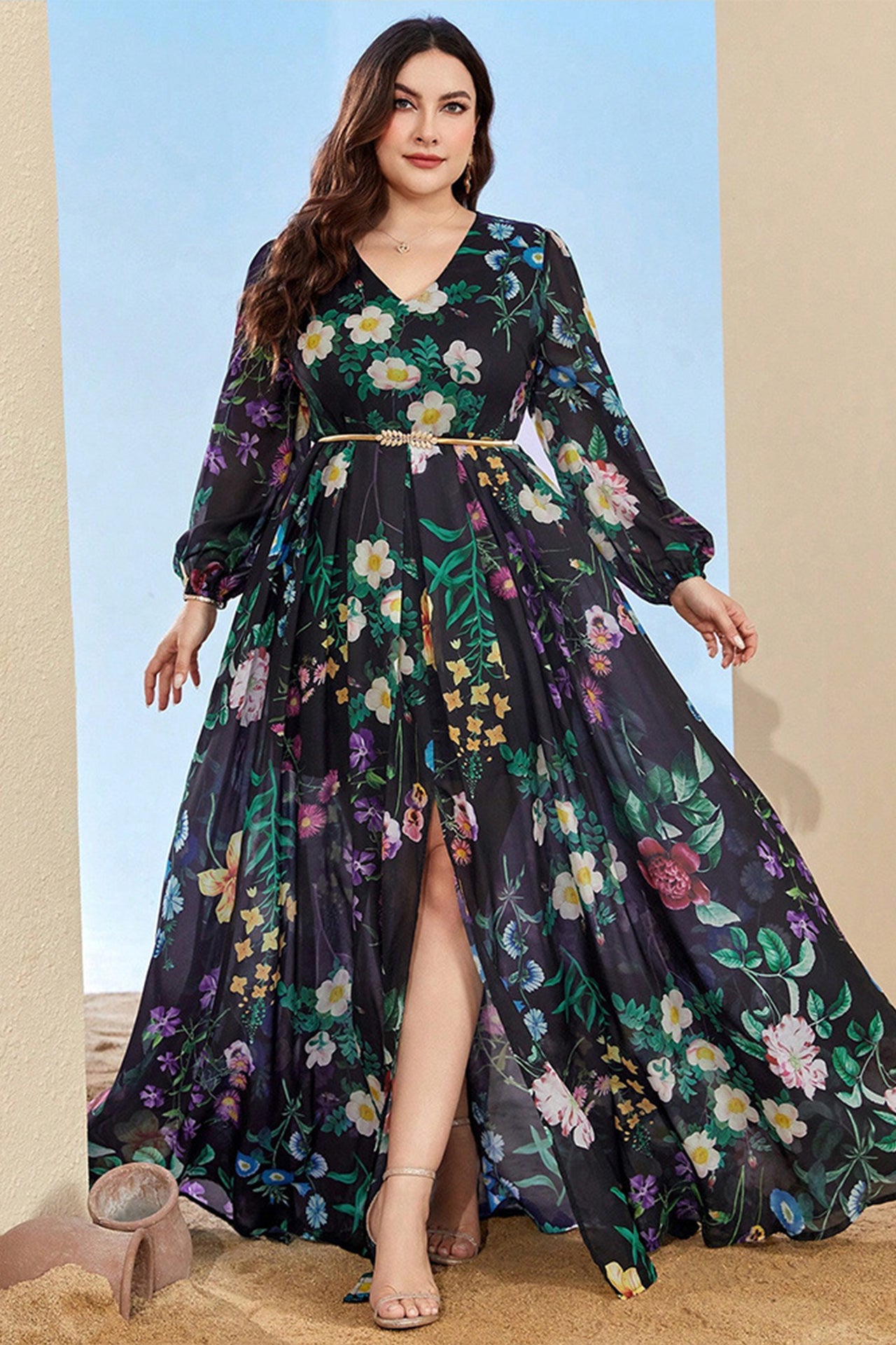 Elodie Chiffon Maxi Dress
