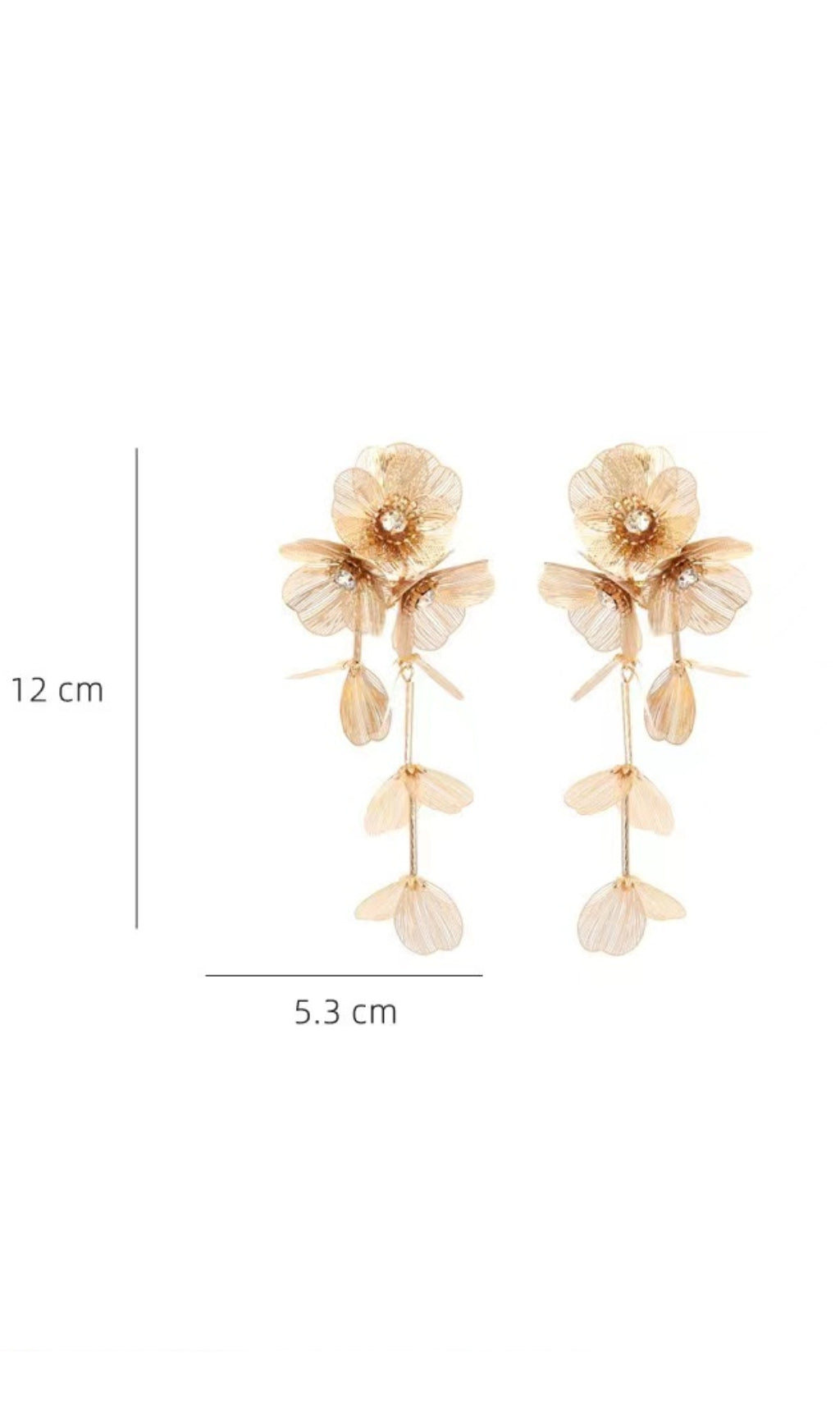 GLOD ALLOY FLOWER EARRINGS