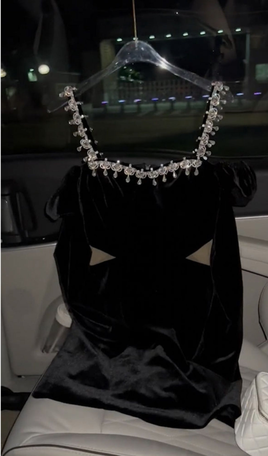 SQUARE NECK LONG SLEEVE VELVET MINI DRESS IN BLACK