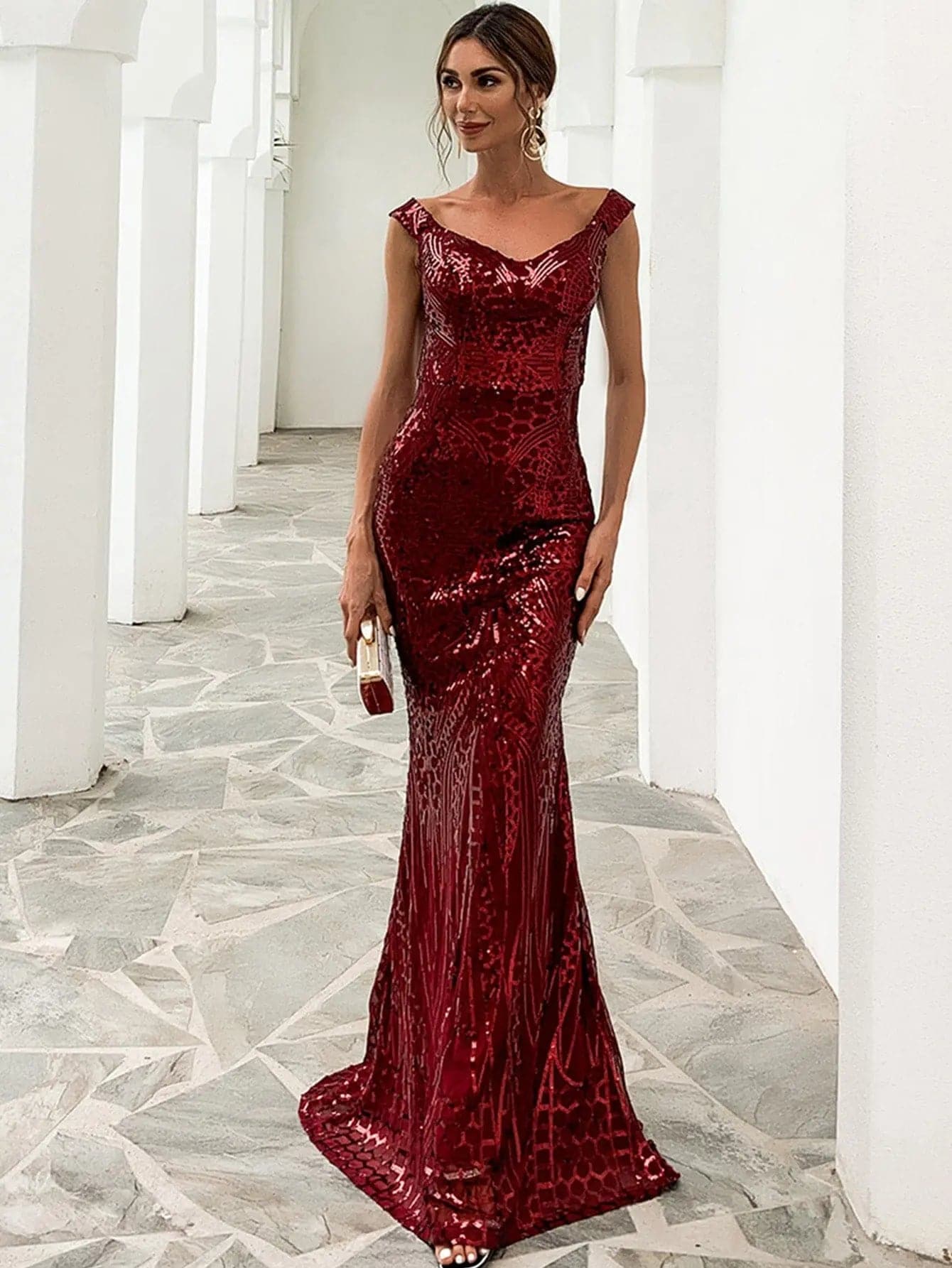 Off Shoulder Evening Dress