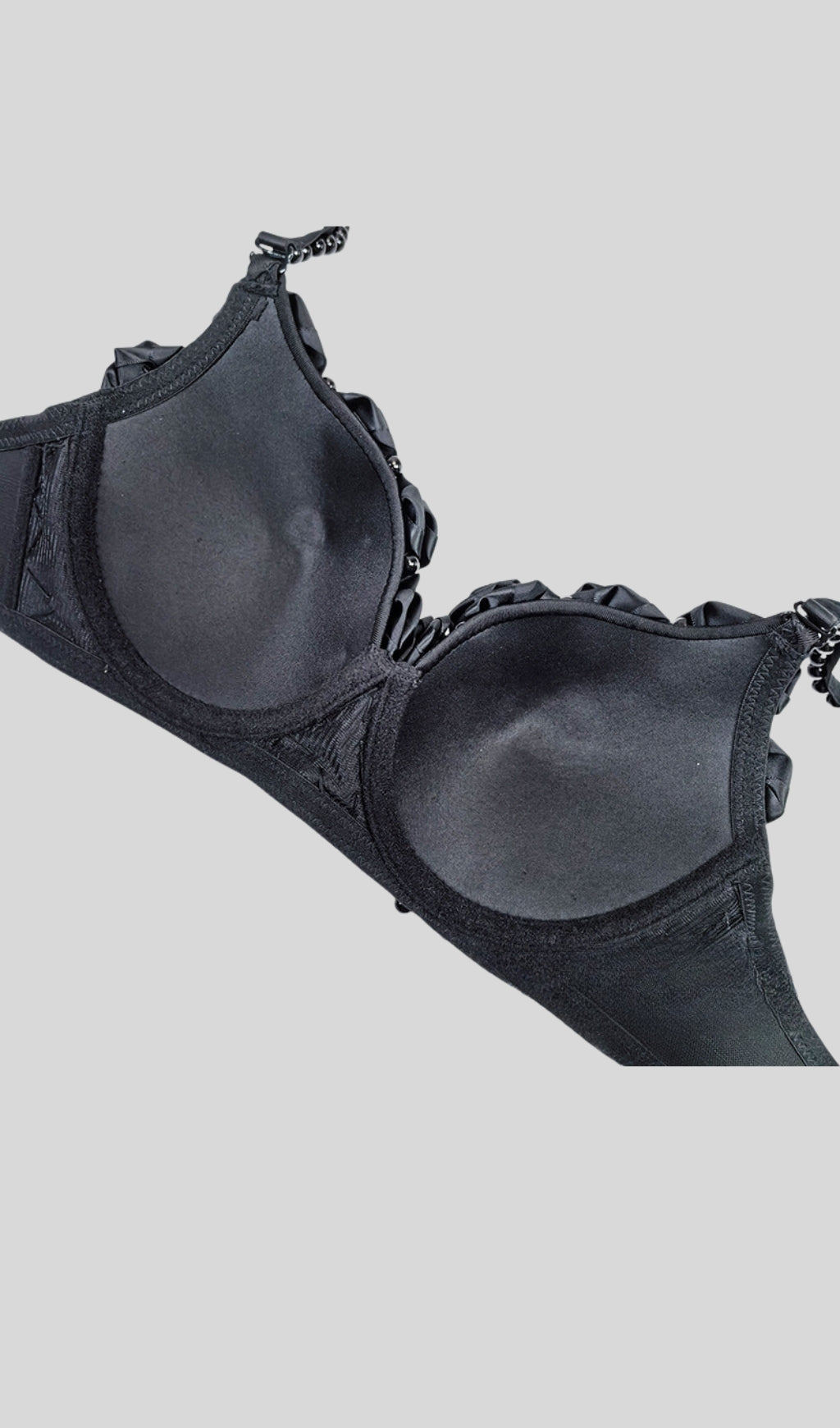 Black diamond flower embellished Top