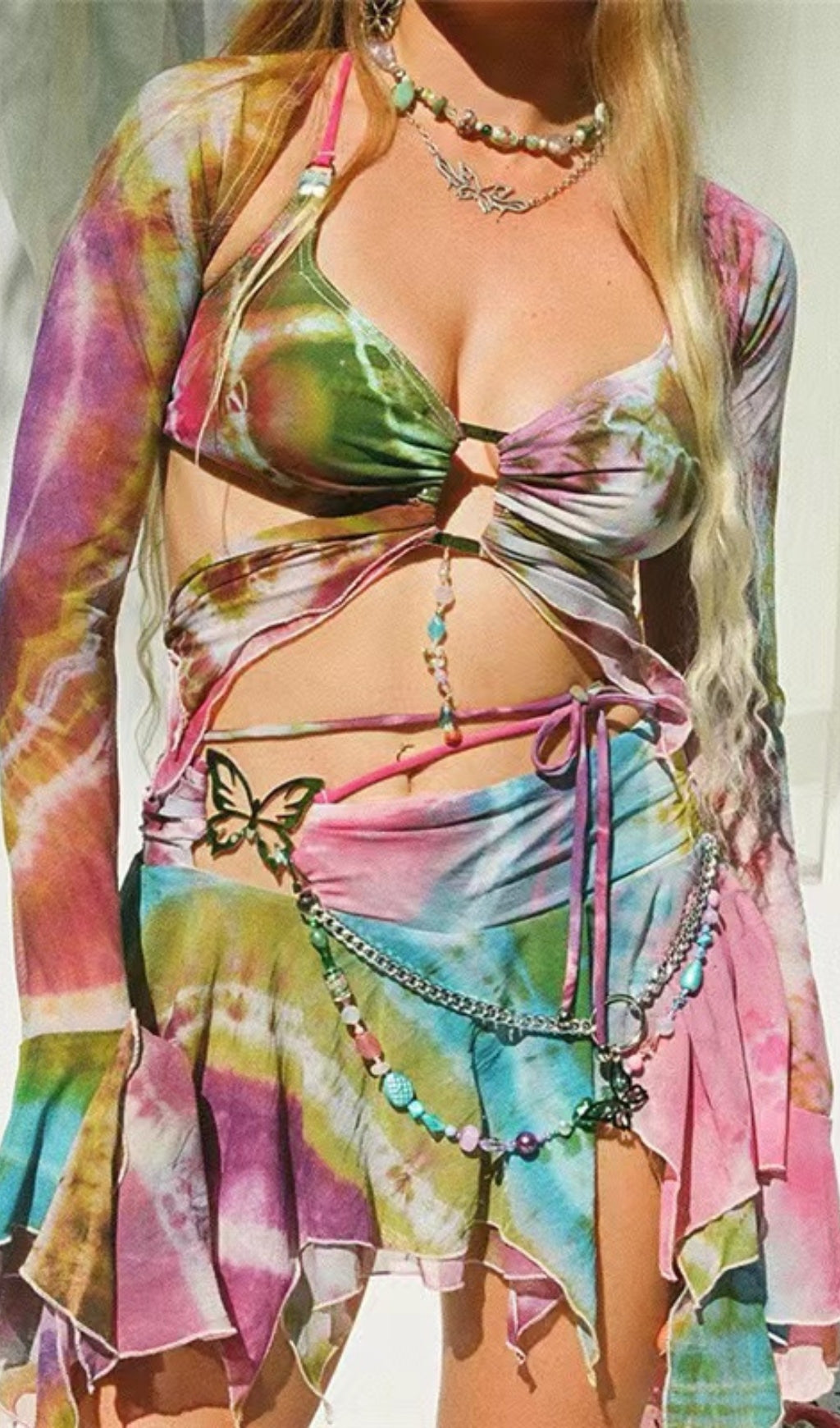 BUTTERFLY PRINTED SWIM SET