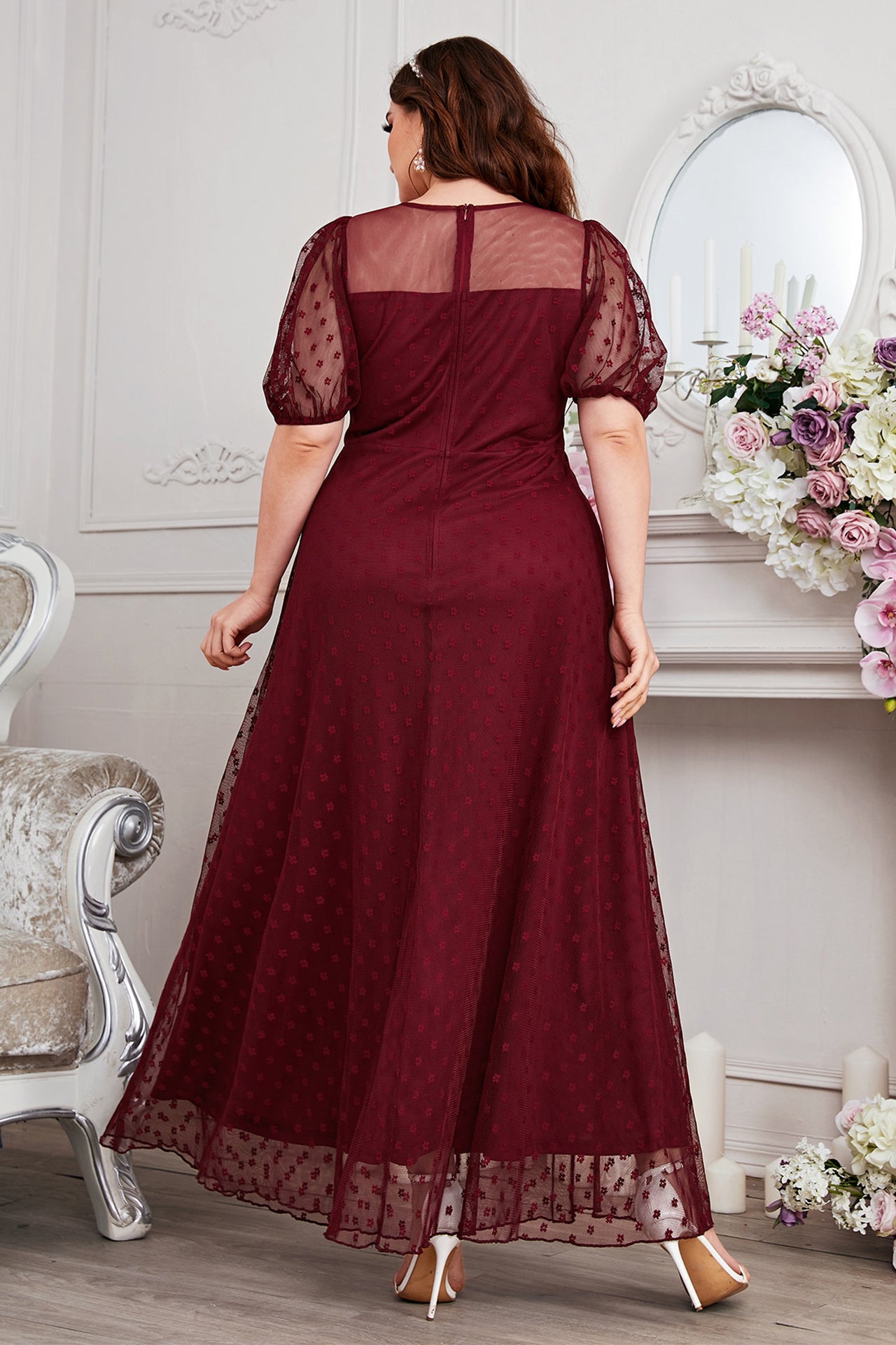 Rosamund V-Neck Lace Maxi Dress