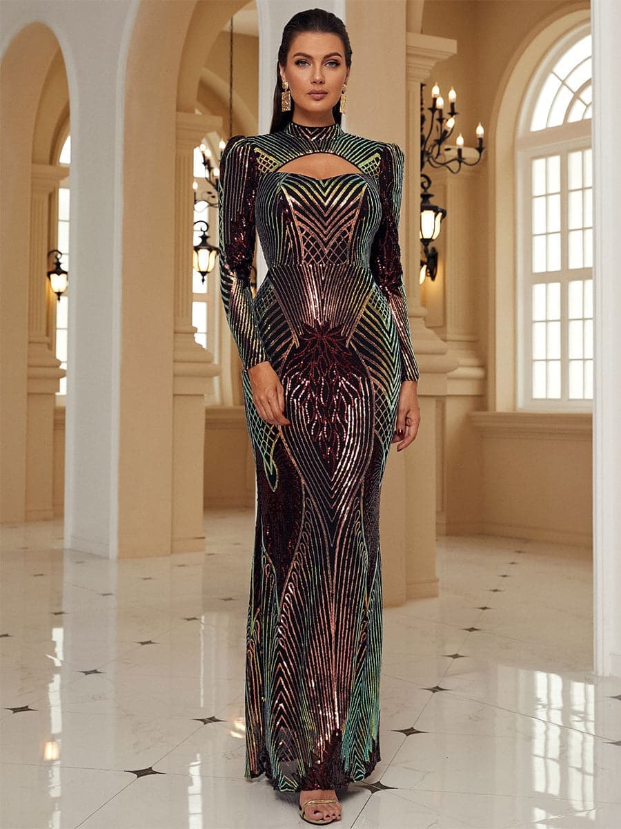 Turtleneck Cut Out Dress