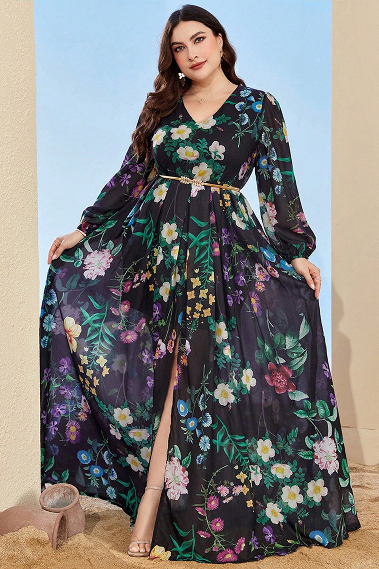 Elodie Chiffon Maxi Dress
