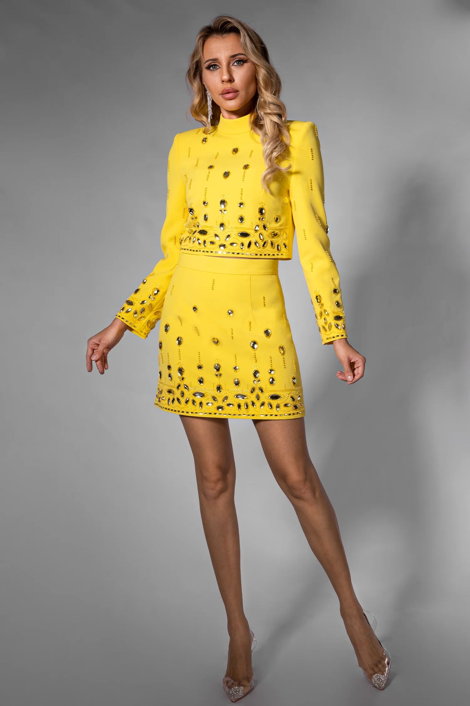 Brisley Rhinestone Flower Mini Set