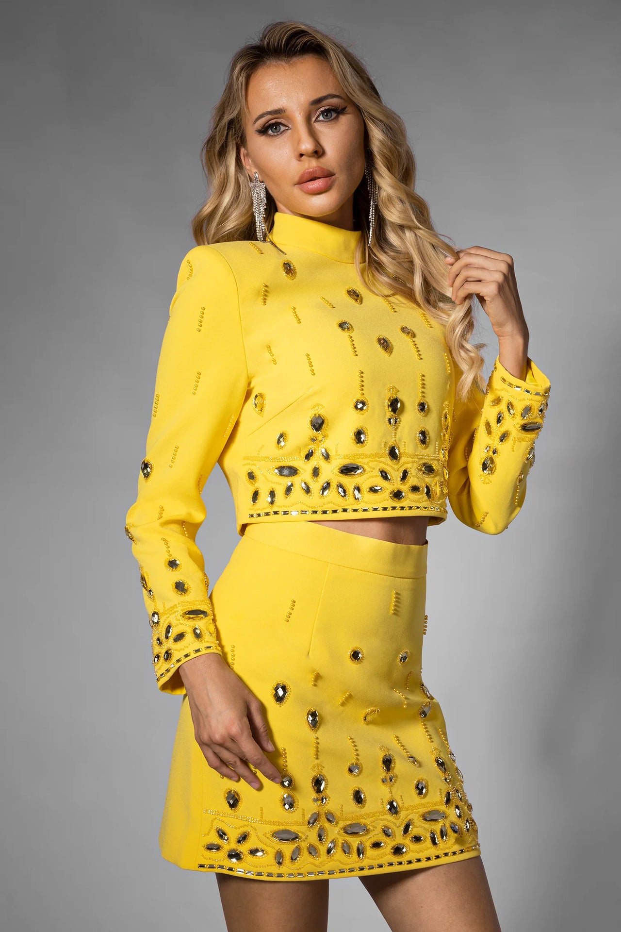 Brisley Rhinestone Flower Mini Set
