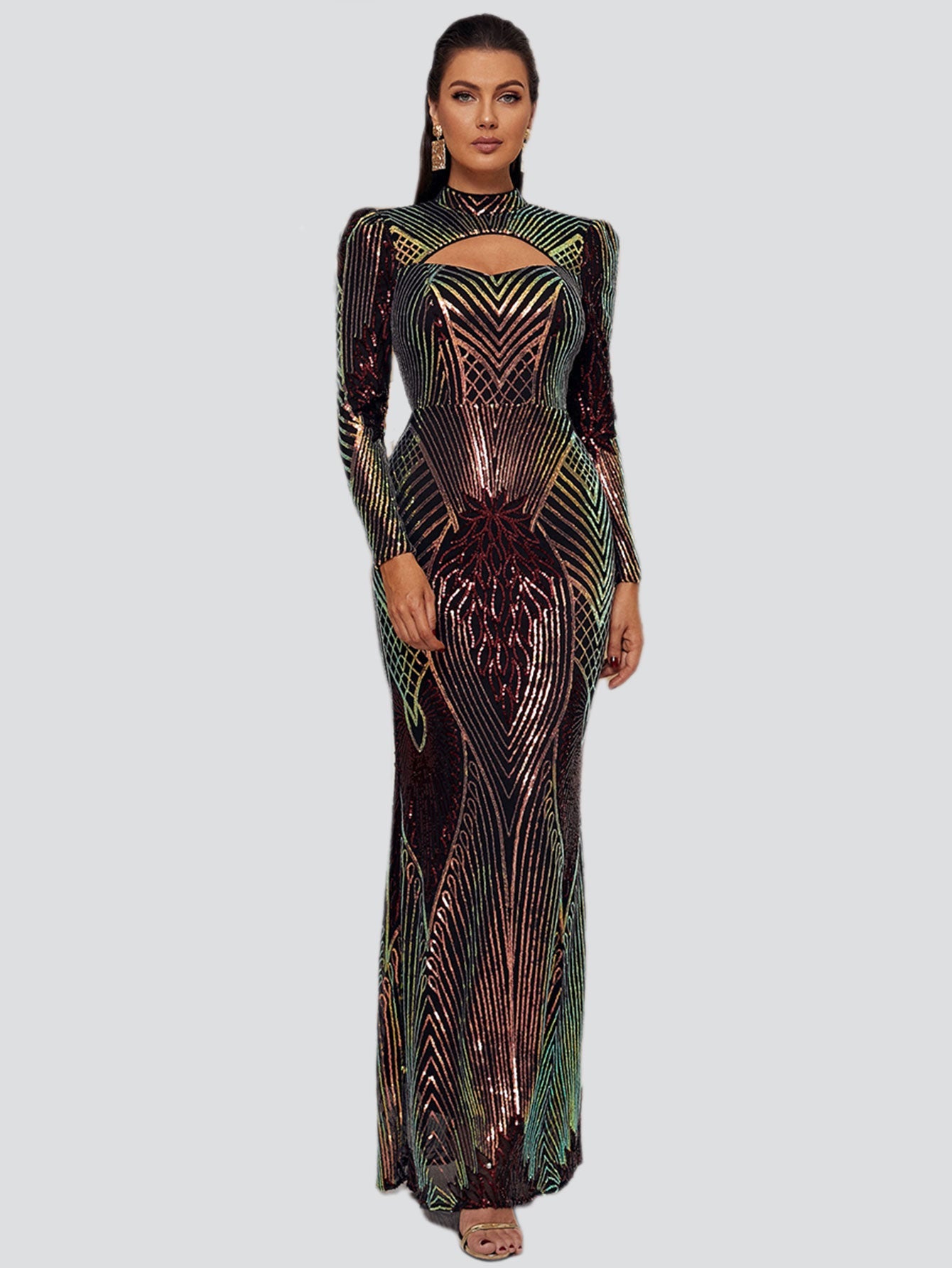 Turtleneck Cut Out Dress