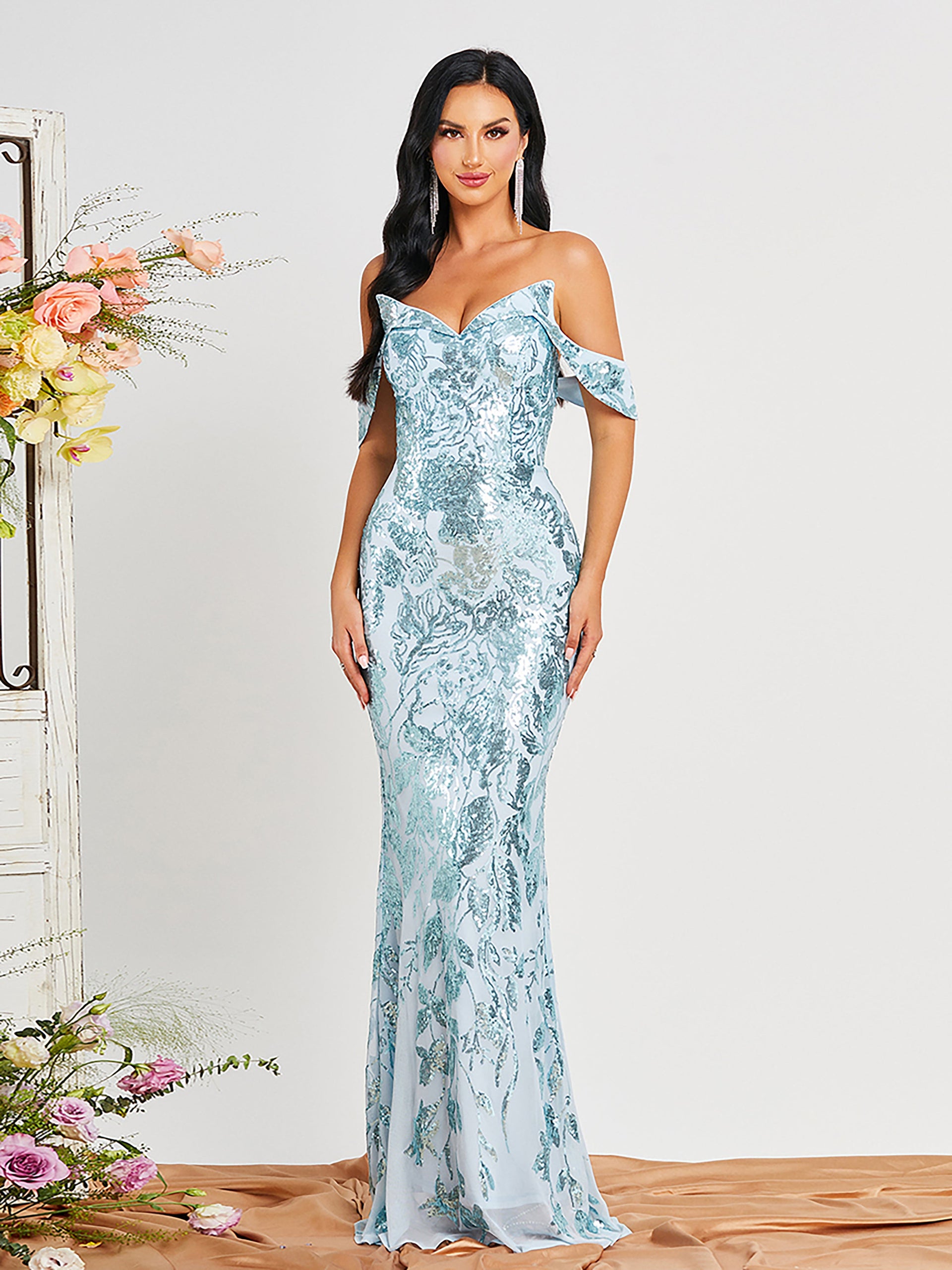 Sequin Mermaid Evening Dress
