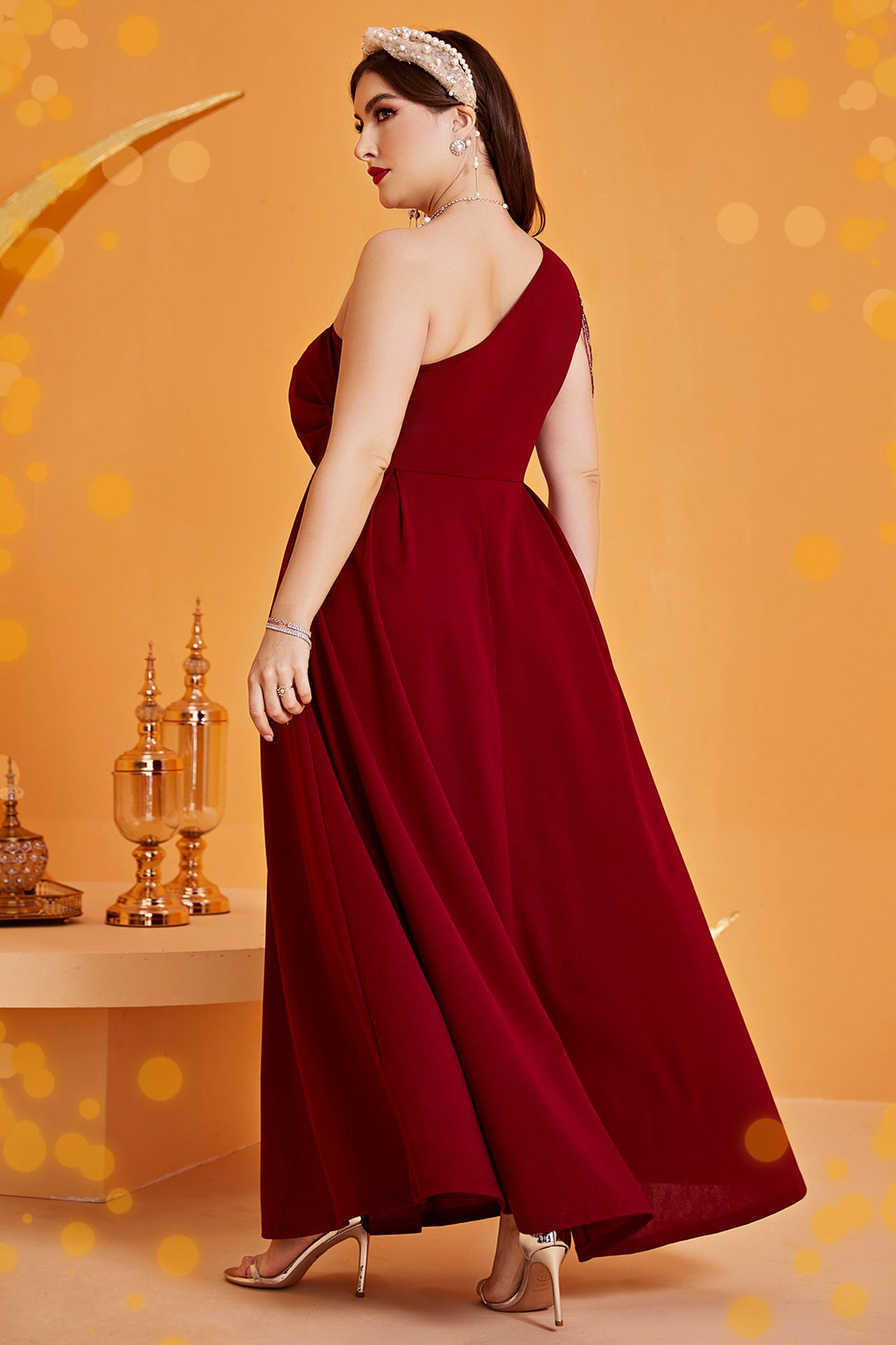 Roselyn One Shoulder Fringed Maxi Dress