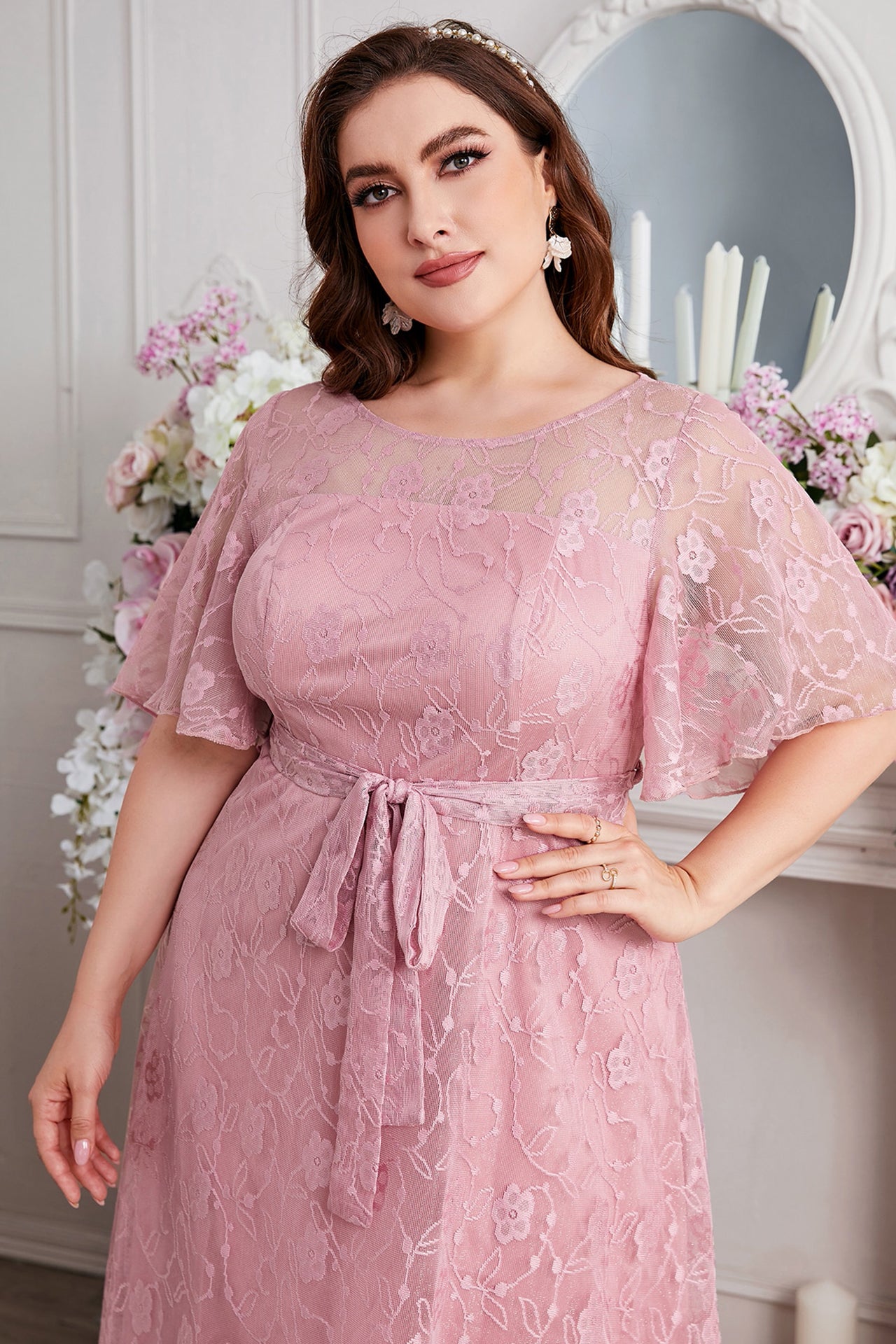 Rosalyn Lace-Up Maxi Dress