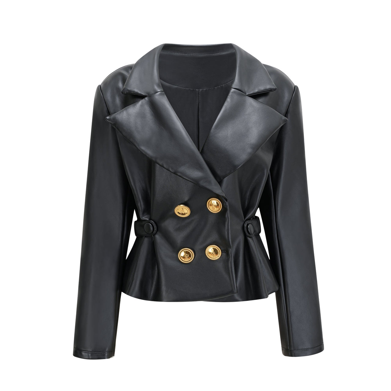 Calista black leather jacket
