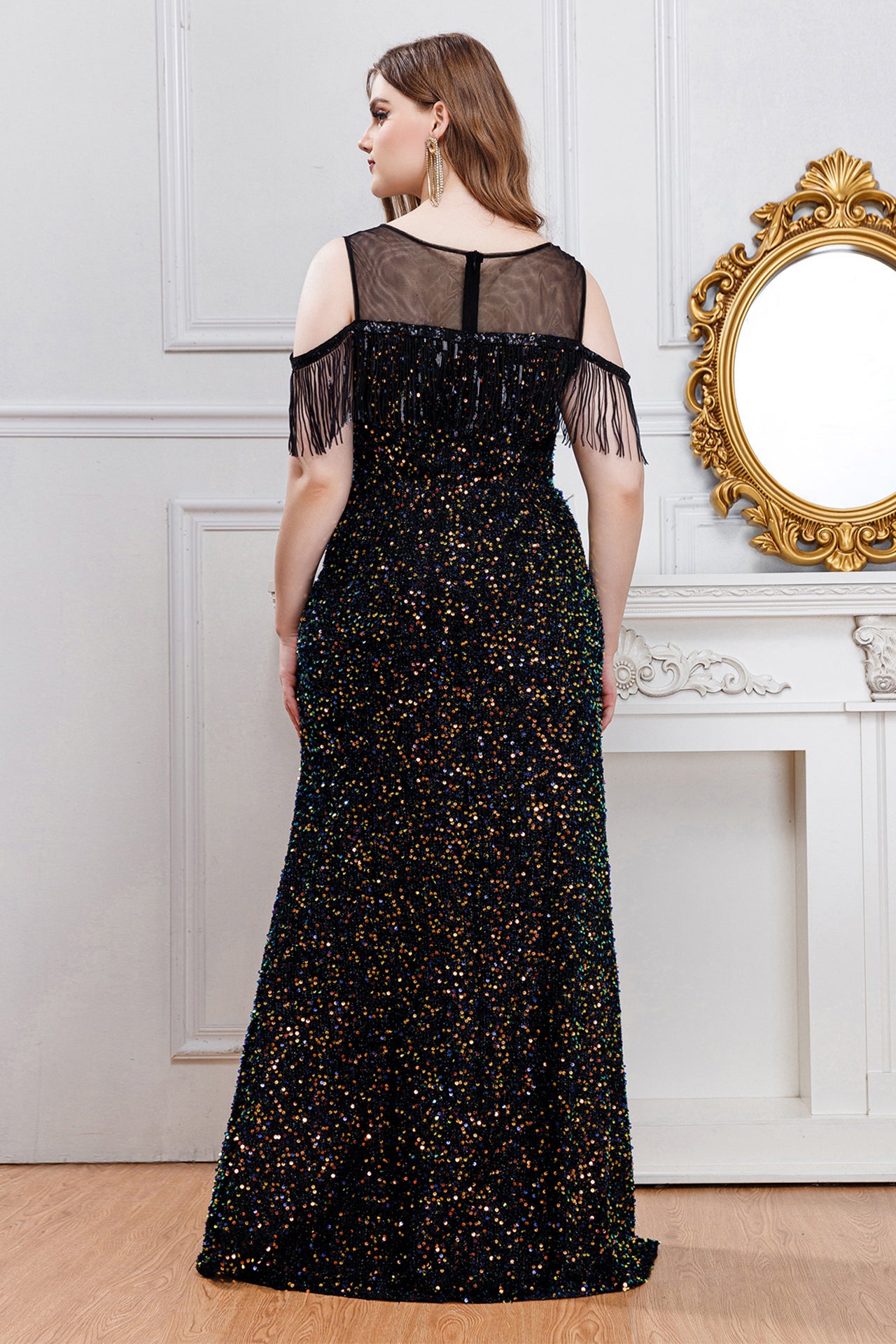 Rafaela Fringed Sequined Maxi Dress