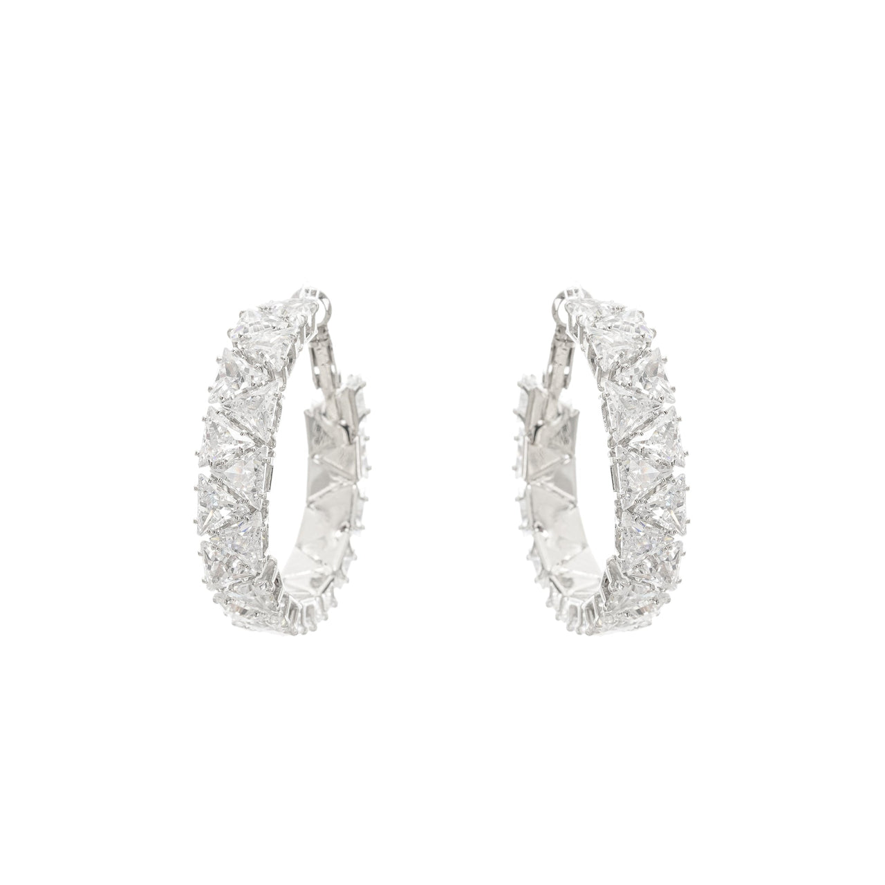 Léa crystal-embellished circle earrings