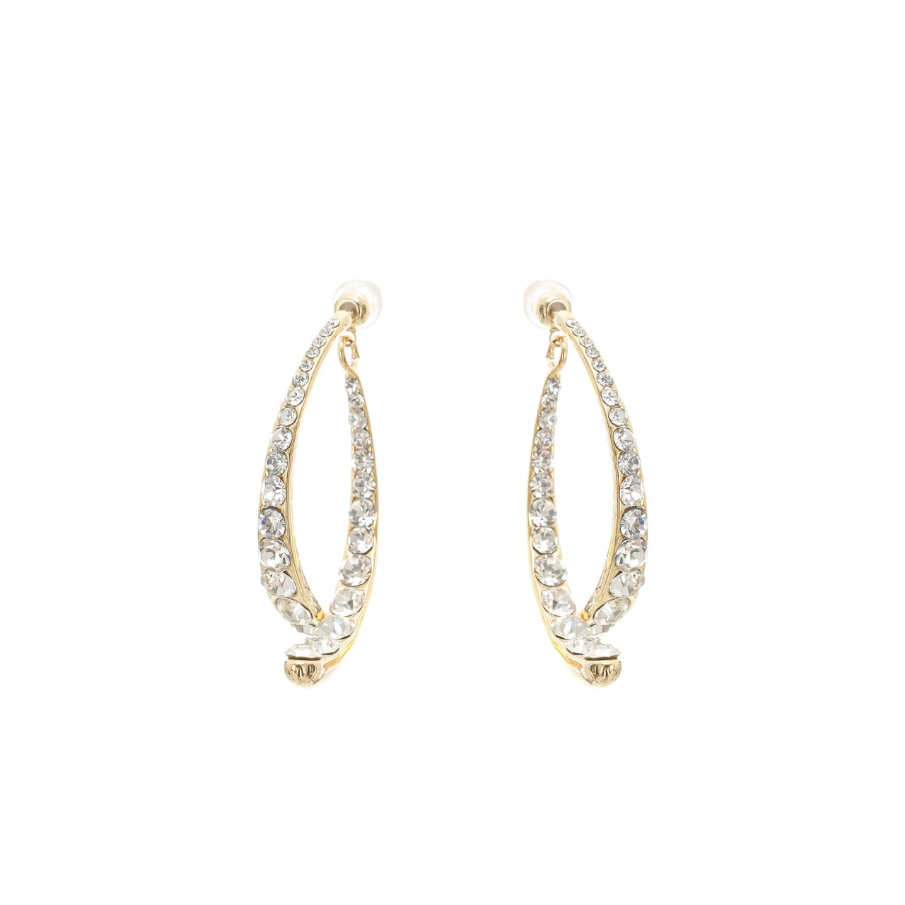 Mathilde embellished curve-edge earrings