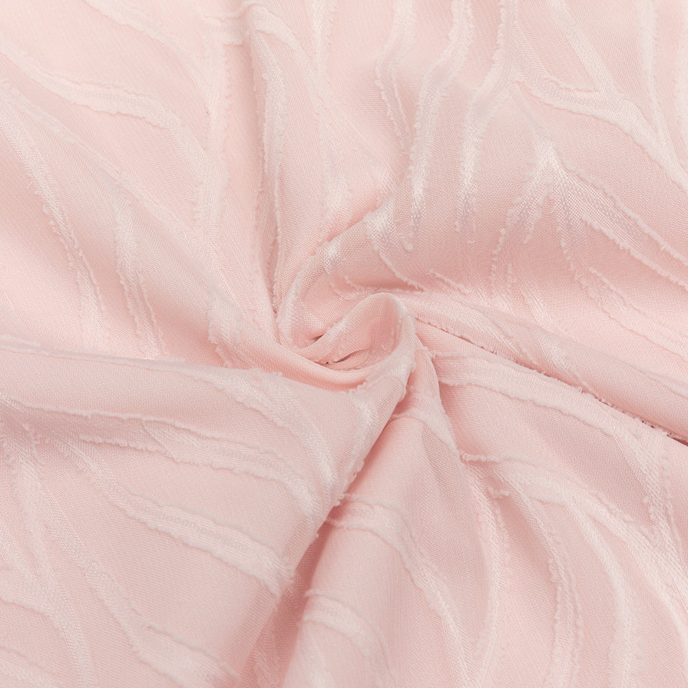 PINK SEXY V-NECK LONG-SLEEVED RUFFLE DRESS