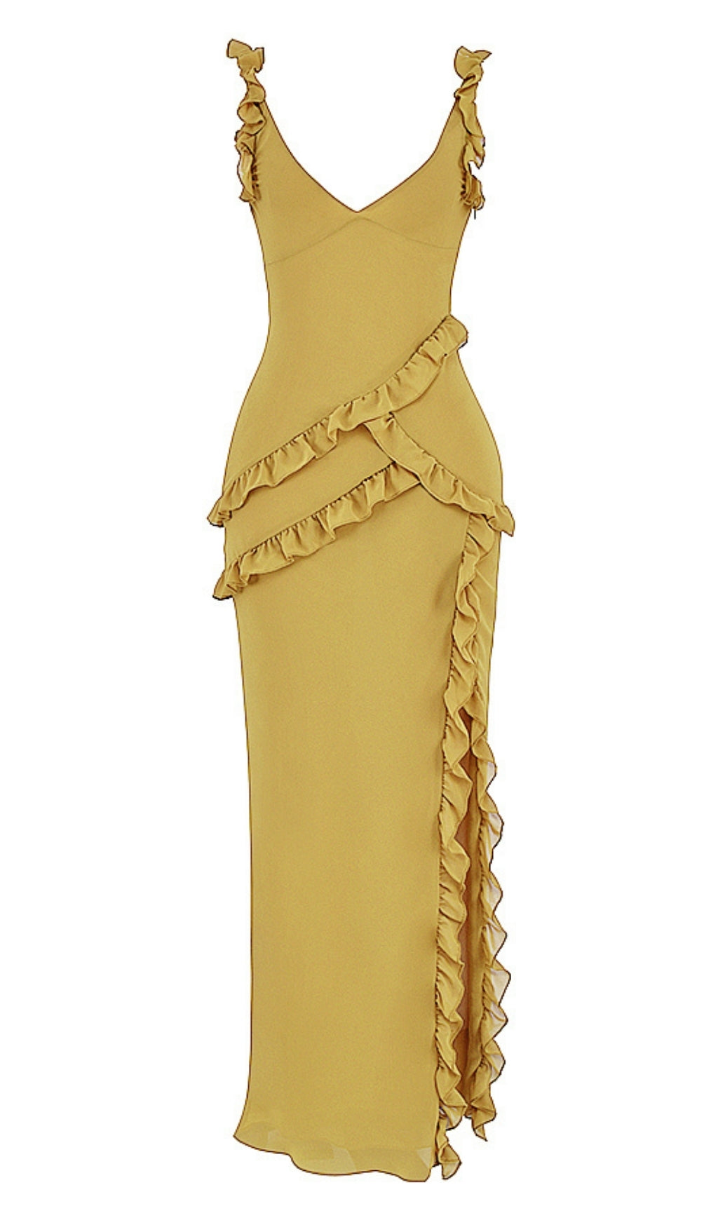SPLIT MAXI DRESS IN GREEN Dresses styleofcb 