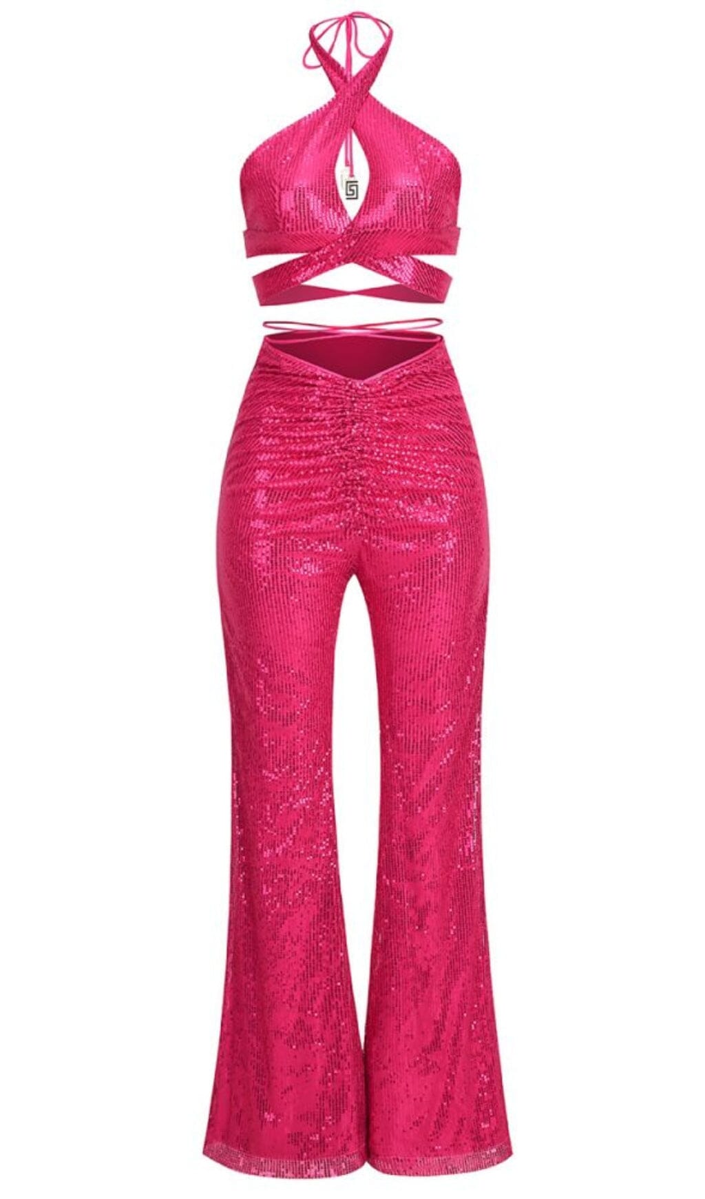 BANDAGE HOLLOW OUT SUIT IN RED DRESS styleofcb 
