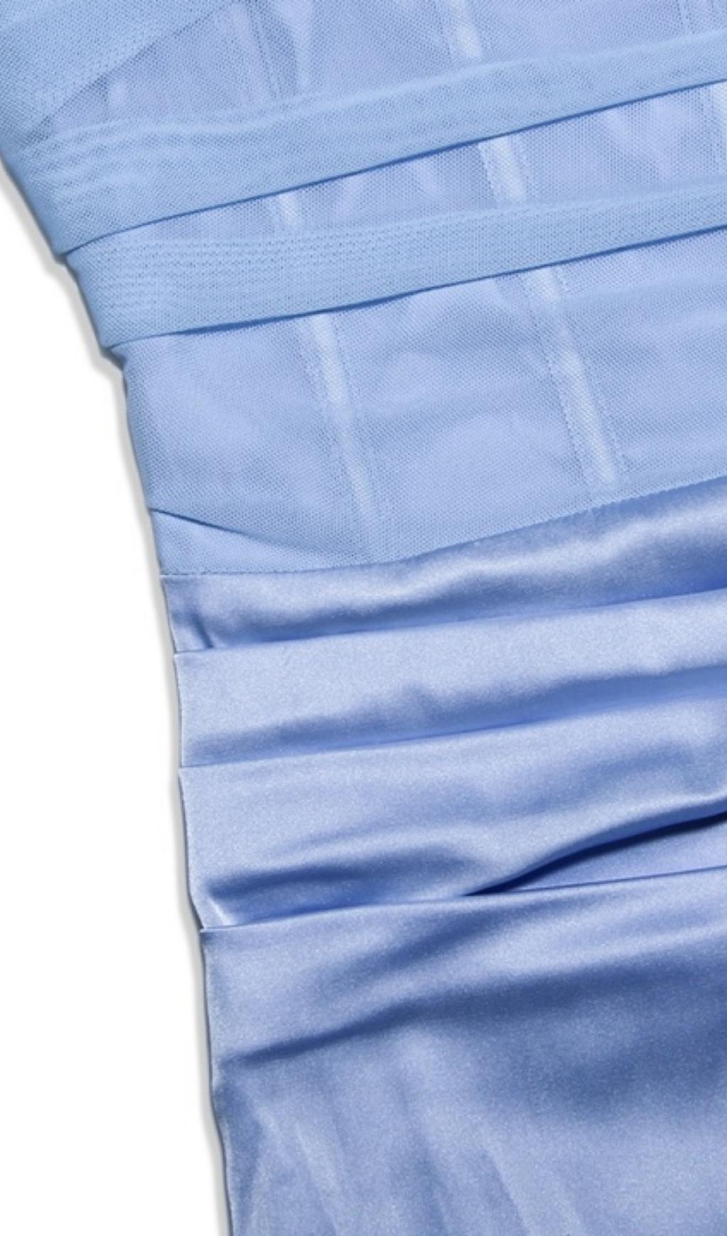 BANDAGE FISHBONE MAXI DRESS IN BLUE Dresses styleofcb 