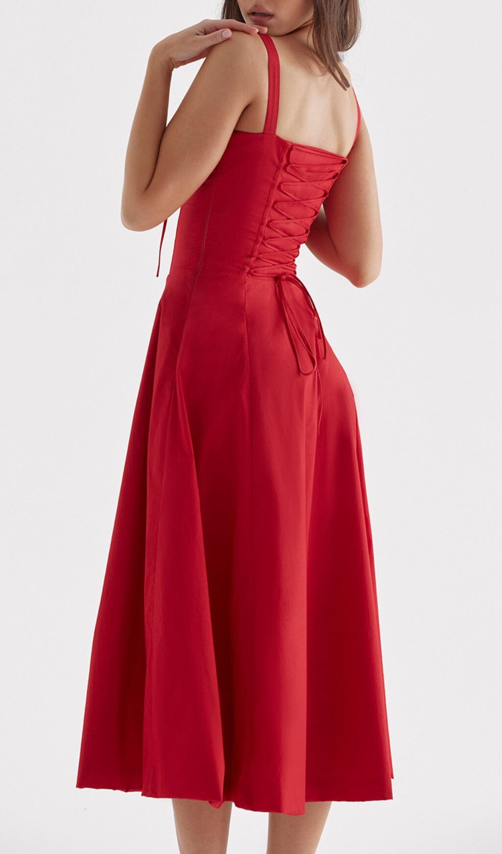 RED ROSE BUSTIER SUNDRESS styleofcb 