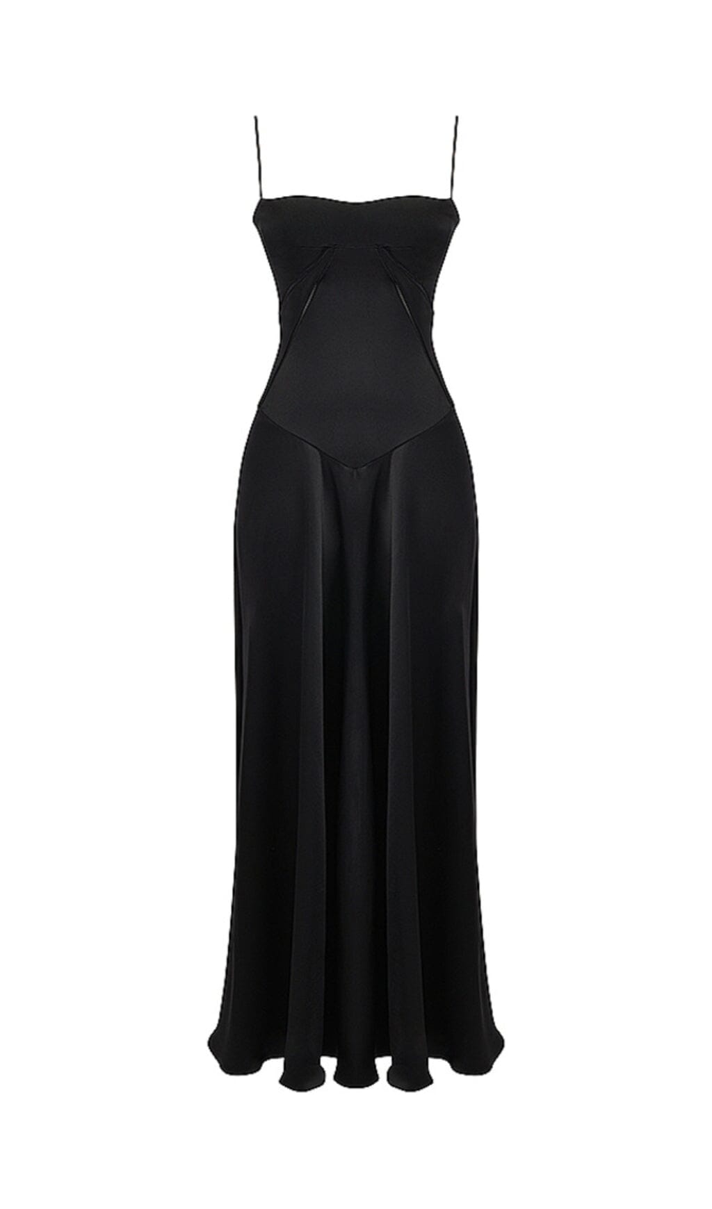 BLACK LACE UP MAXI DRESS