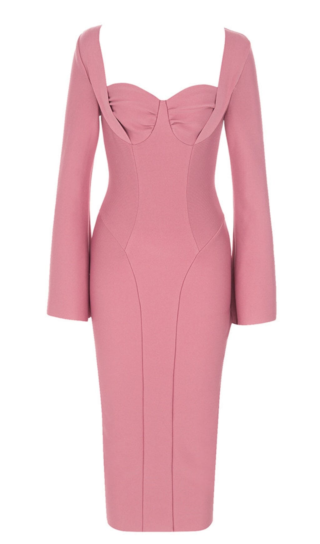 FOURSQUARE NECK TUBE TOP DRESS IN PINK DREESES styleofcb 
