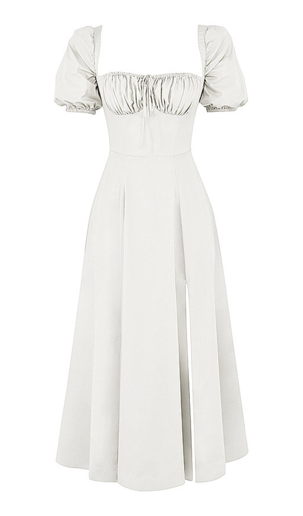 HIGH SPLIT MAXI DRESS IN WHITE styleofcb 