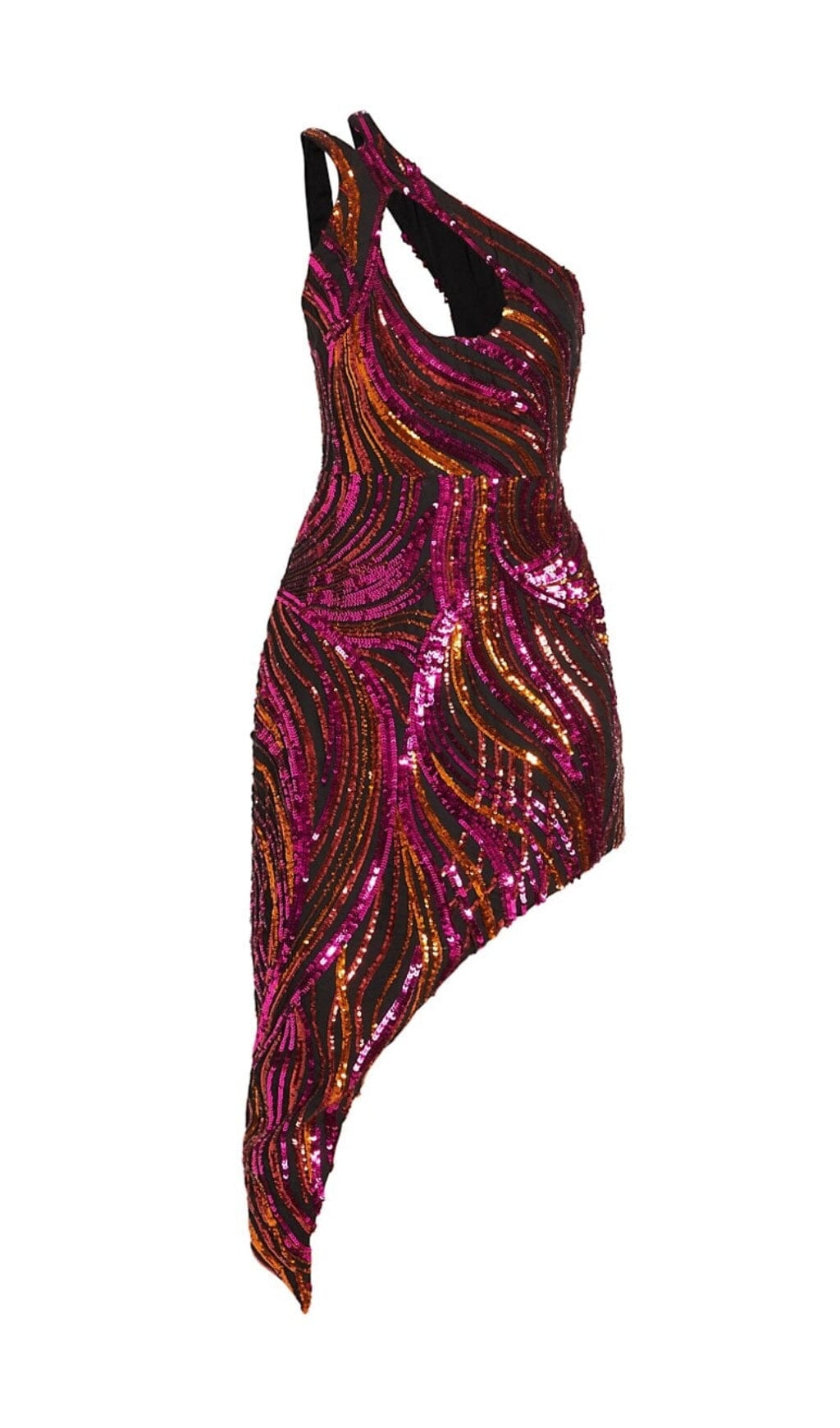 SEQUIN ONE SHOULDER MINI DRESS Dresses styleofcb 