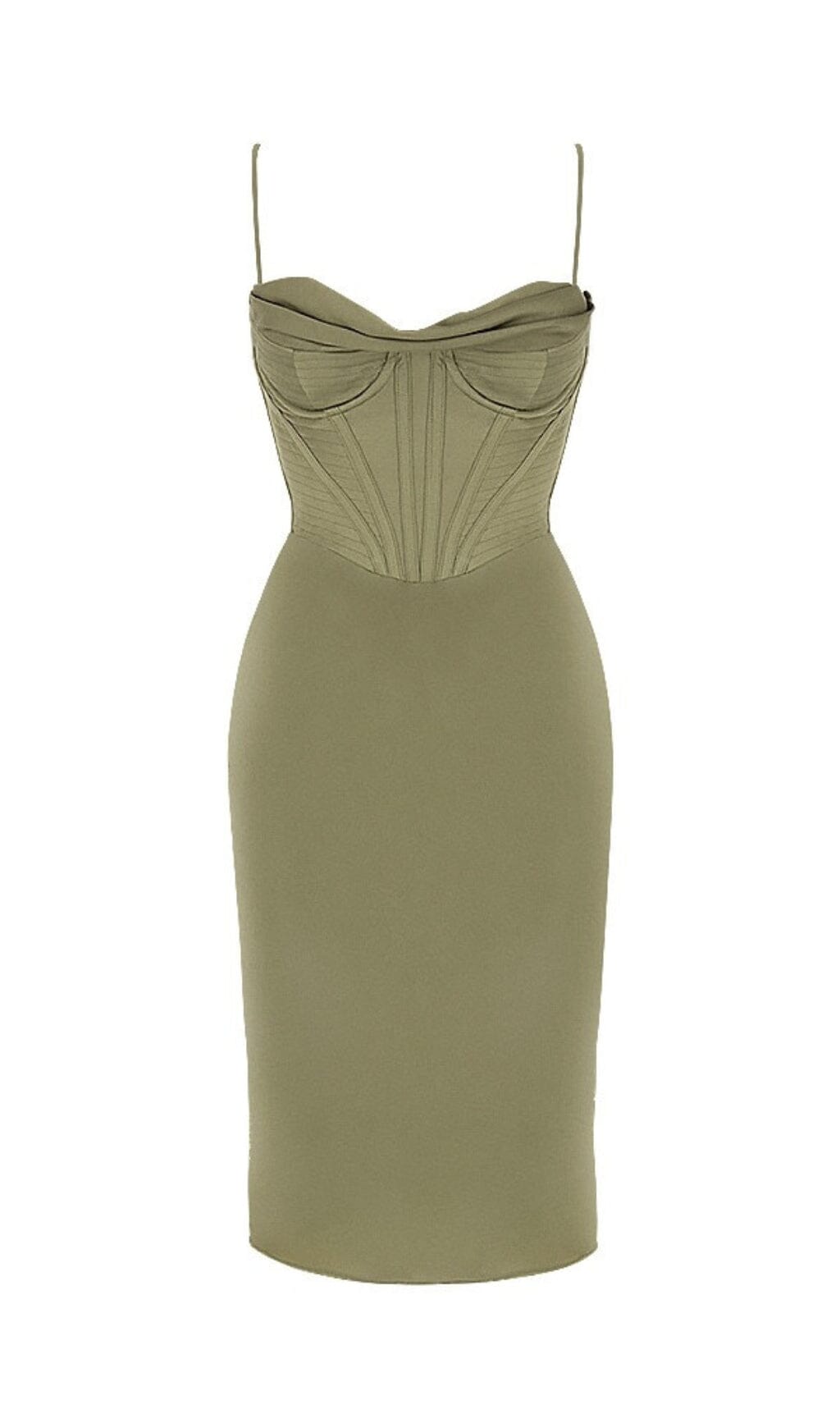 ZEE OLIVE SLIP DRESS styleofcb 