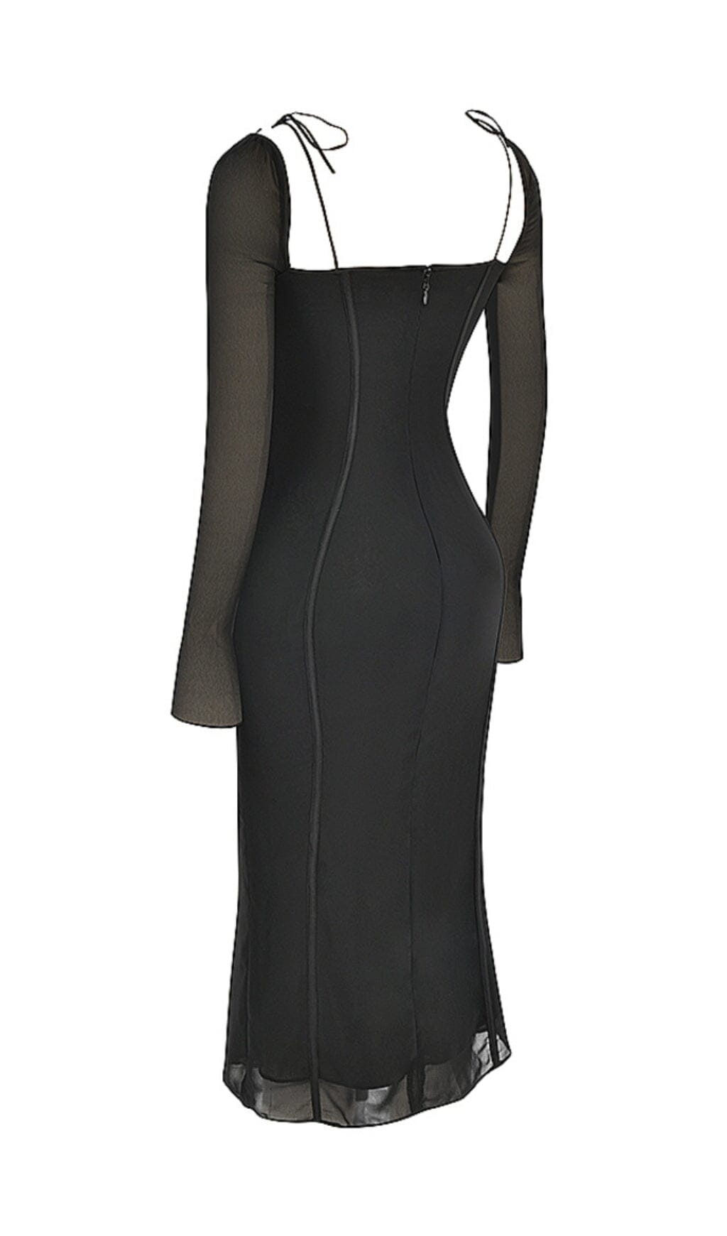 BLACK CUTOUT MIDI DRESS DREESES styleofcb 