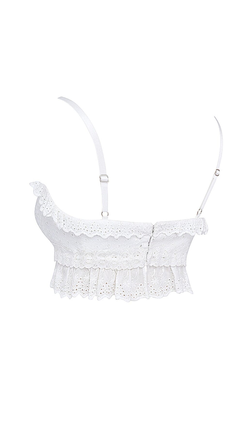 WHITE BRODERIE ANGLAIS BRALETTE TOP styleofcb 