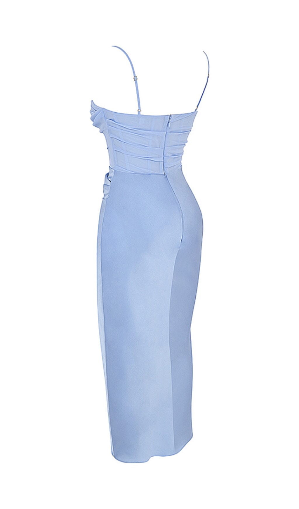 SKY DRAPED CORSET MIDI DRESS styleofcb 