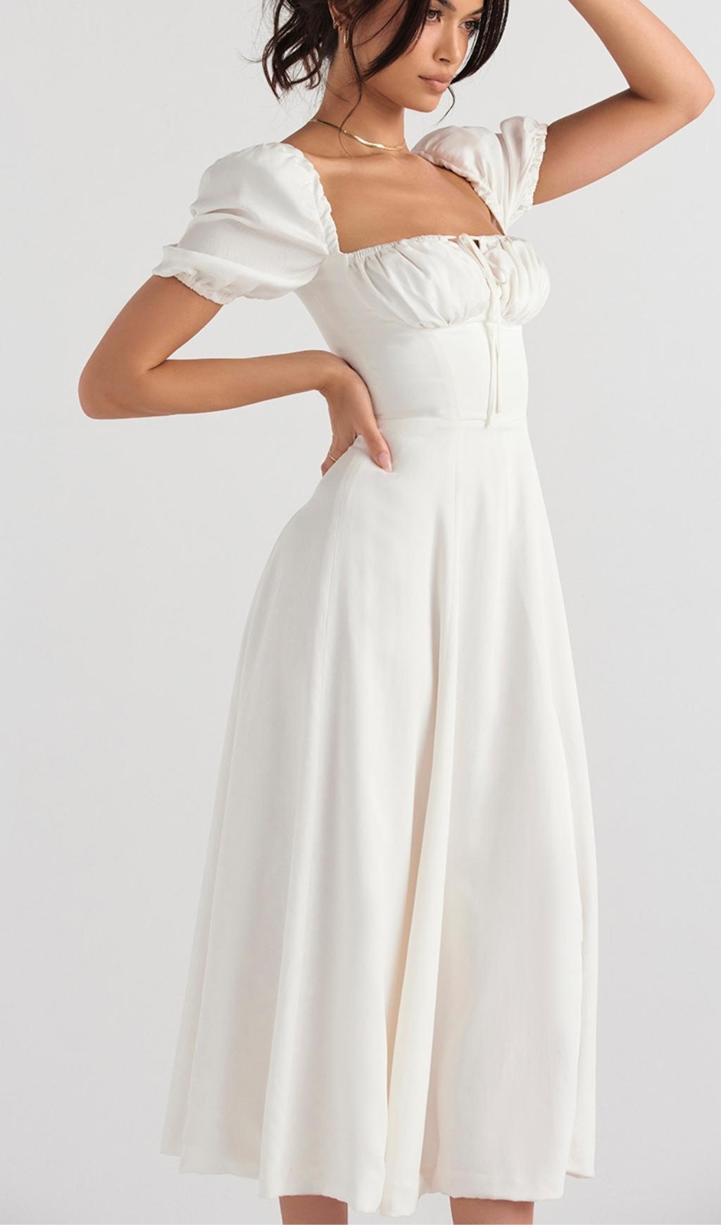 HIGH SPLIT MAXI DRESS IN WHITE styleofcb 