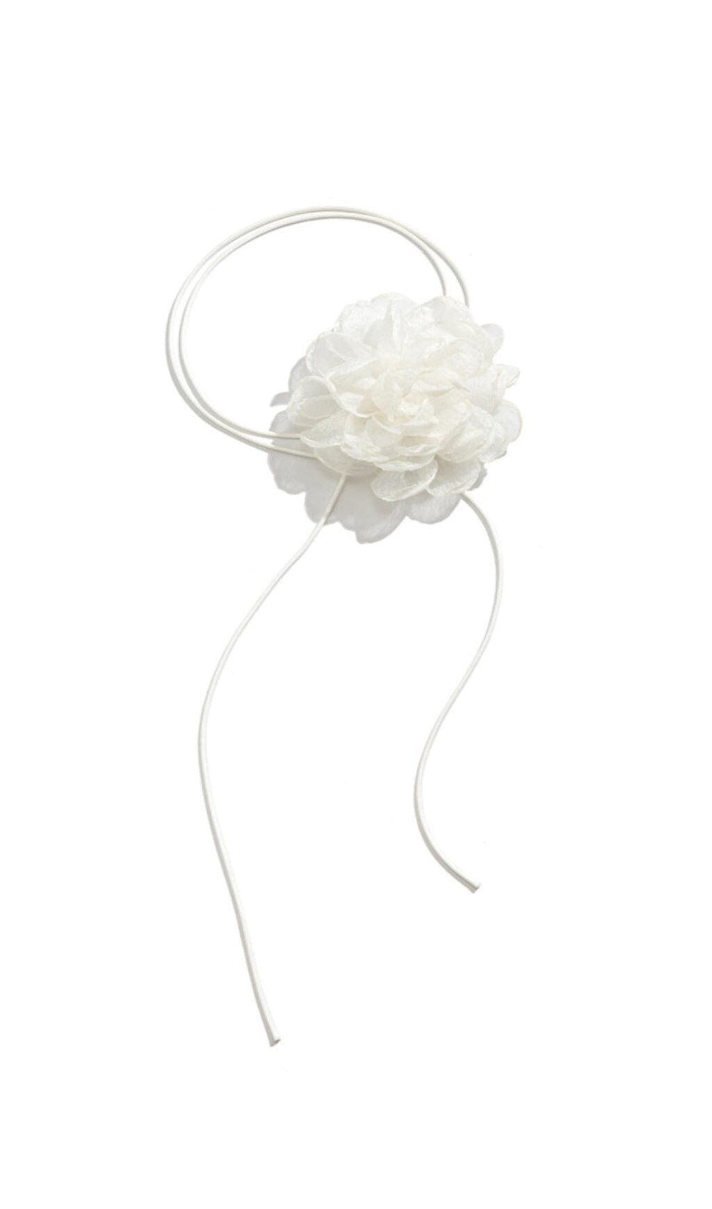 WHITE FLOWER MESH CHOKER Necklace styleofcb 