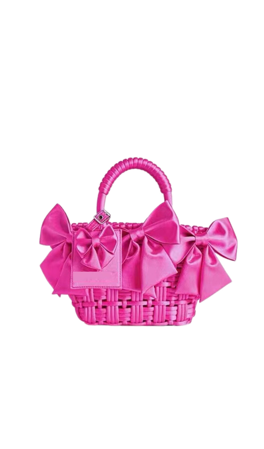 WOVEN MESH BAG IN PINK