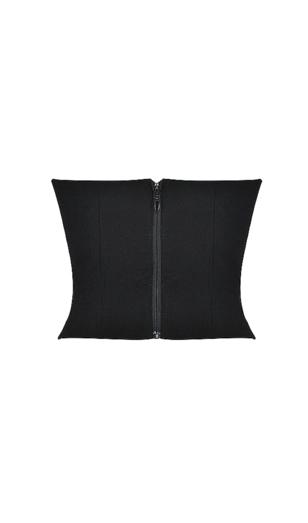 BLACK PLUNGE CORSET styleofcb 