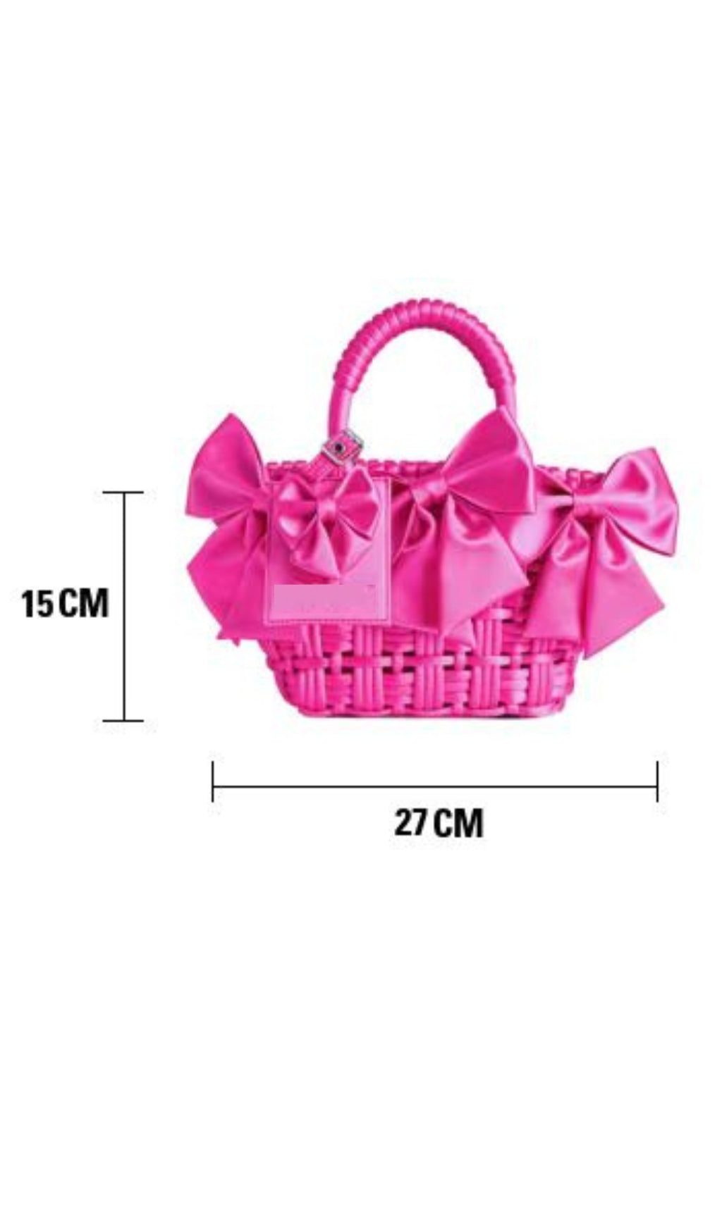 WOVEN MESH BAG IN PINK