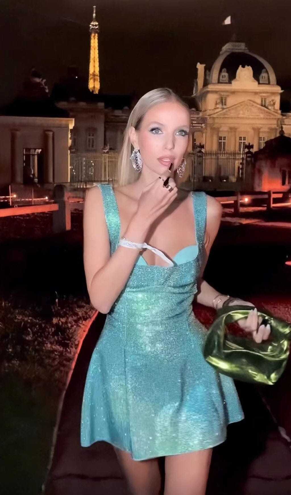 SEQUIN STRAPPY BACKLESS MINI DRESS IN GREEN Dresses styleofcb 