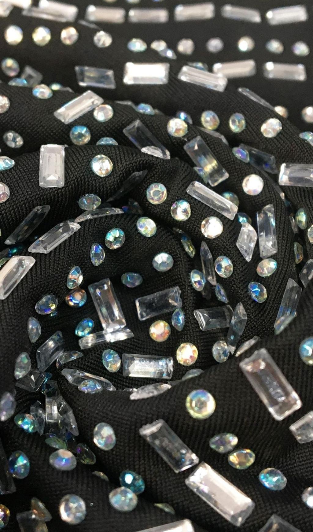 BANDAGE SEQUIN MINI DRESS IN BLACK Dresses styleofcb 