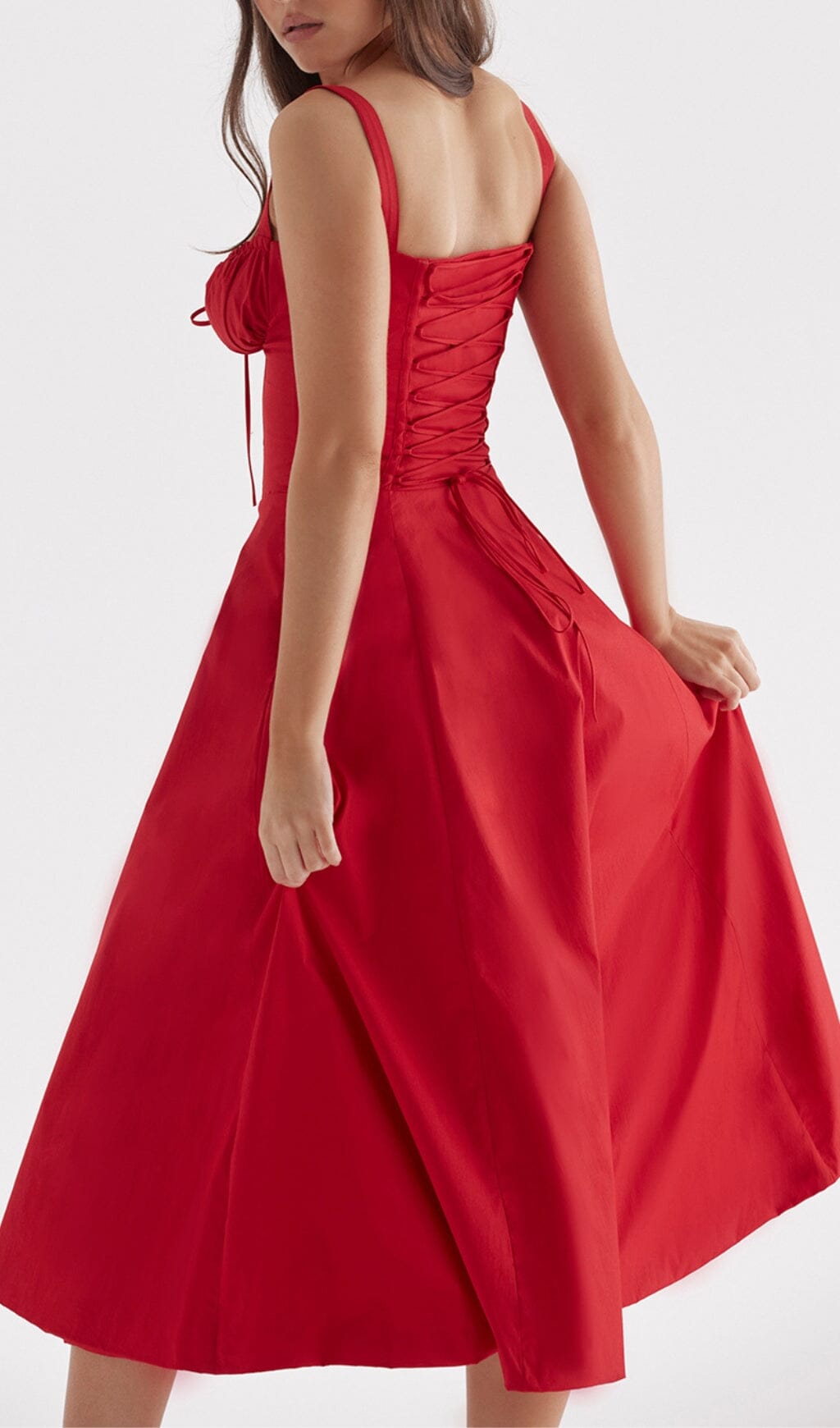 RED ROSE BUSTIER SUNDRESS styleofcb 