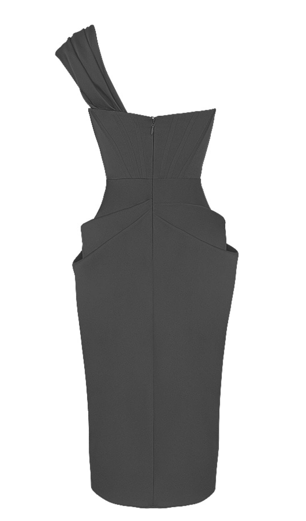 SATIN CORSET MIDI DRESS IN BLACK DREESES styleofcb 